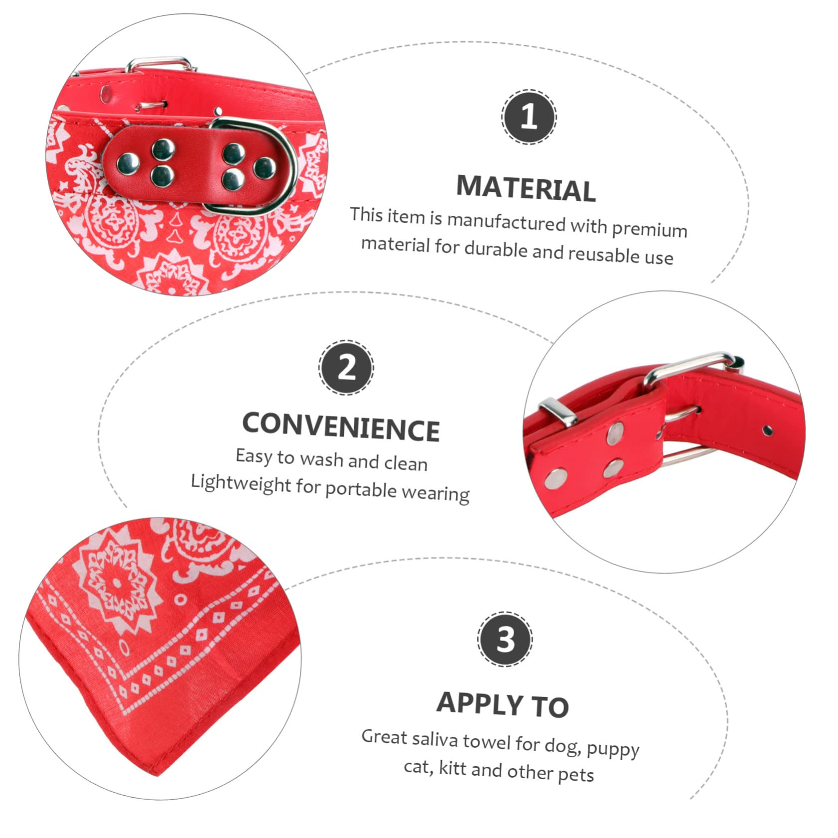 Kisangel Festive Christmas Dog Scarf - Pet Saliva Towel & Neckkerchief for Small Dogs - Holiday Pet Accessories for Christmas Parties & Photo Shoots