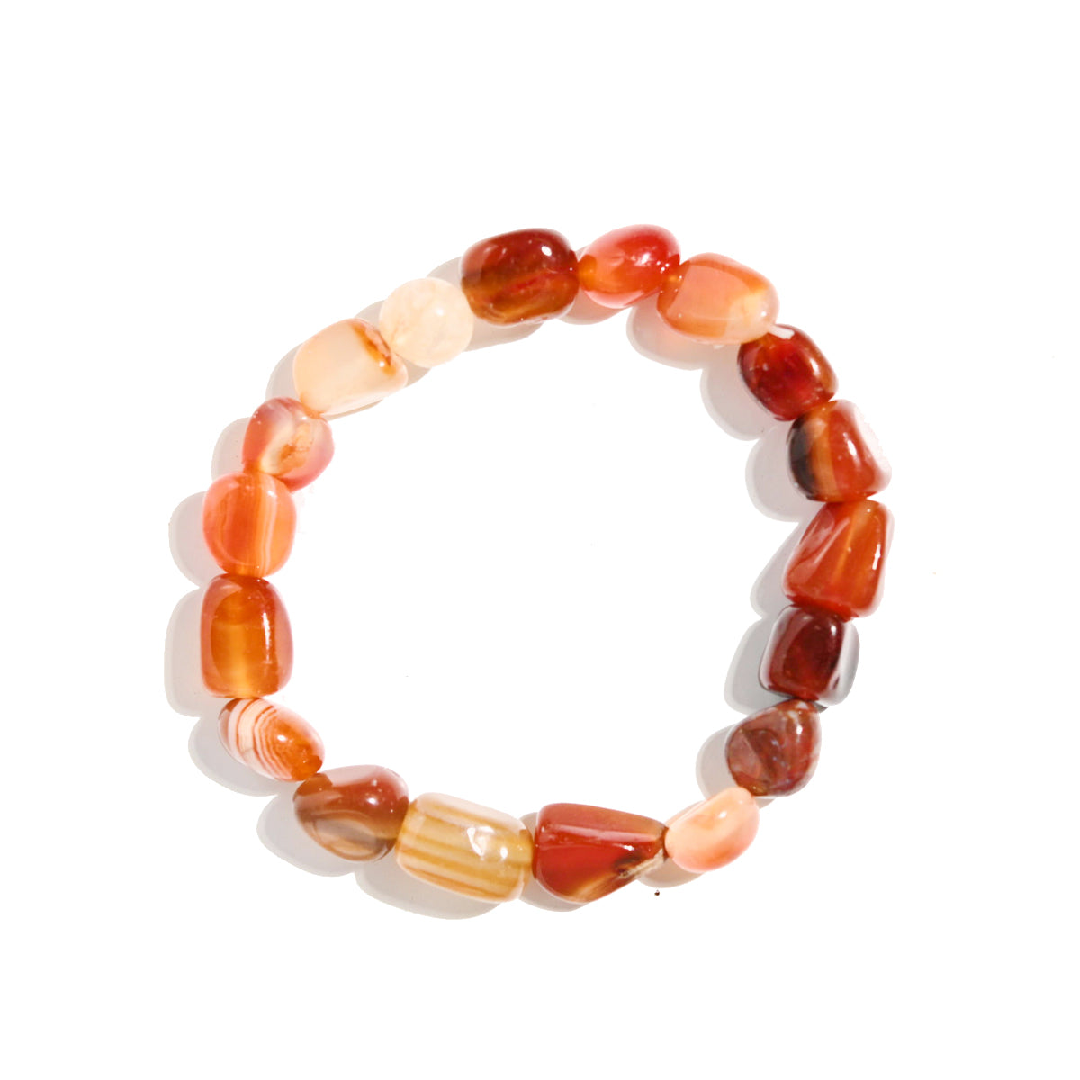 Natural Carnelian Stone Beaded Bracelet for Women - Handmade Healing Crystal Jewelry for Energy, Passion & Confidence - Perfect for Meditation, Yoga & Everyday Wear