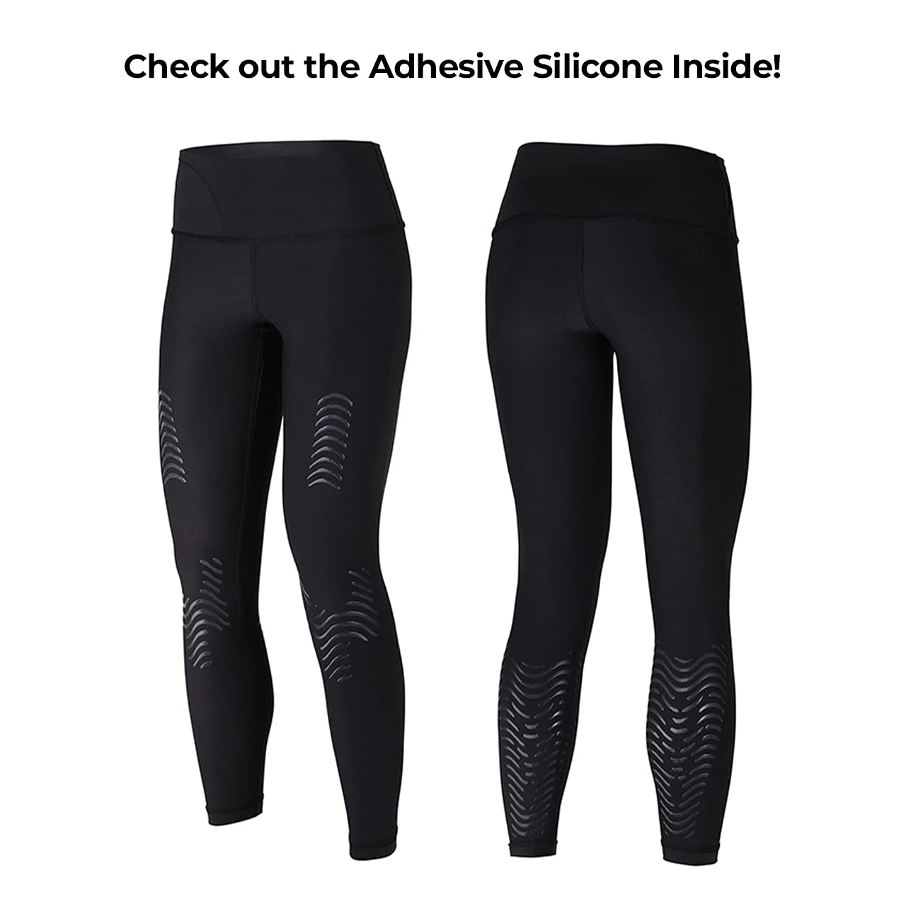 Wavewear High Waisted Women's Compression Leggings with Kinesiology Tape - Strong Support Workout Leggings for Gym, Running, Yoga & Everyday Wear - Breathable & Comfortable Activewear for Women