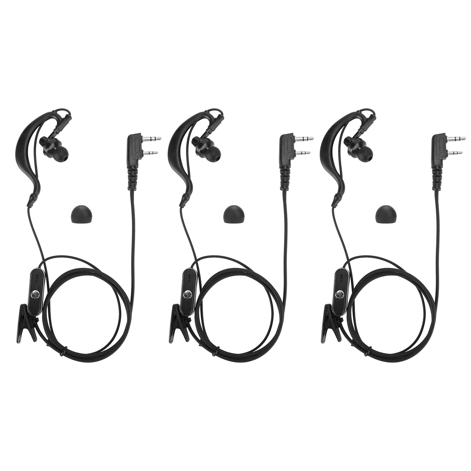 EBTOOLS Walkie Talkie Headset - 100cm K Head Two-Way Radio Earpiece for Motorcycle Half Helmets | Durable Communication Accessory for Construction, Security & Outdoor Activities