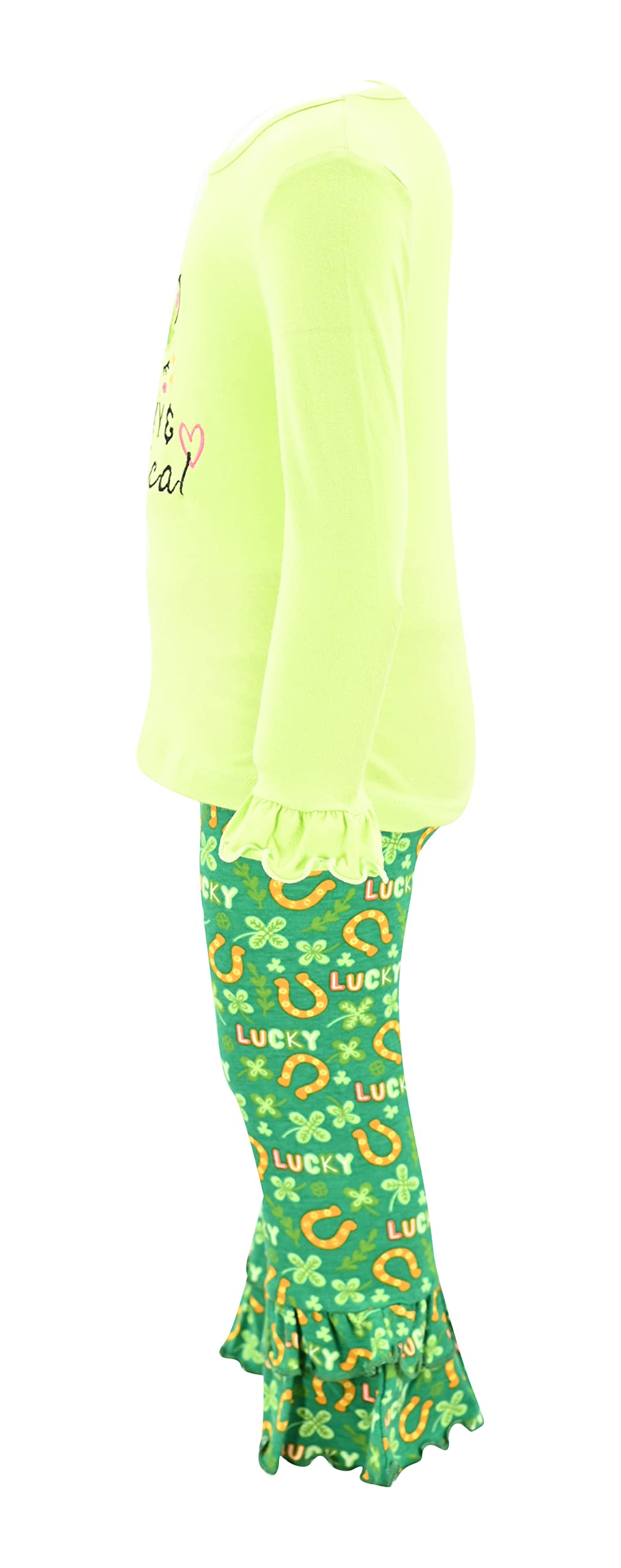 Girls 2-Piece Outfit - Ruffle Leggings & Long Sleeve Shirt Set for Toddlers | Playtime & Party Wear