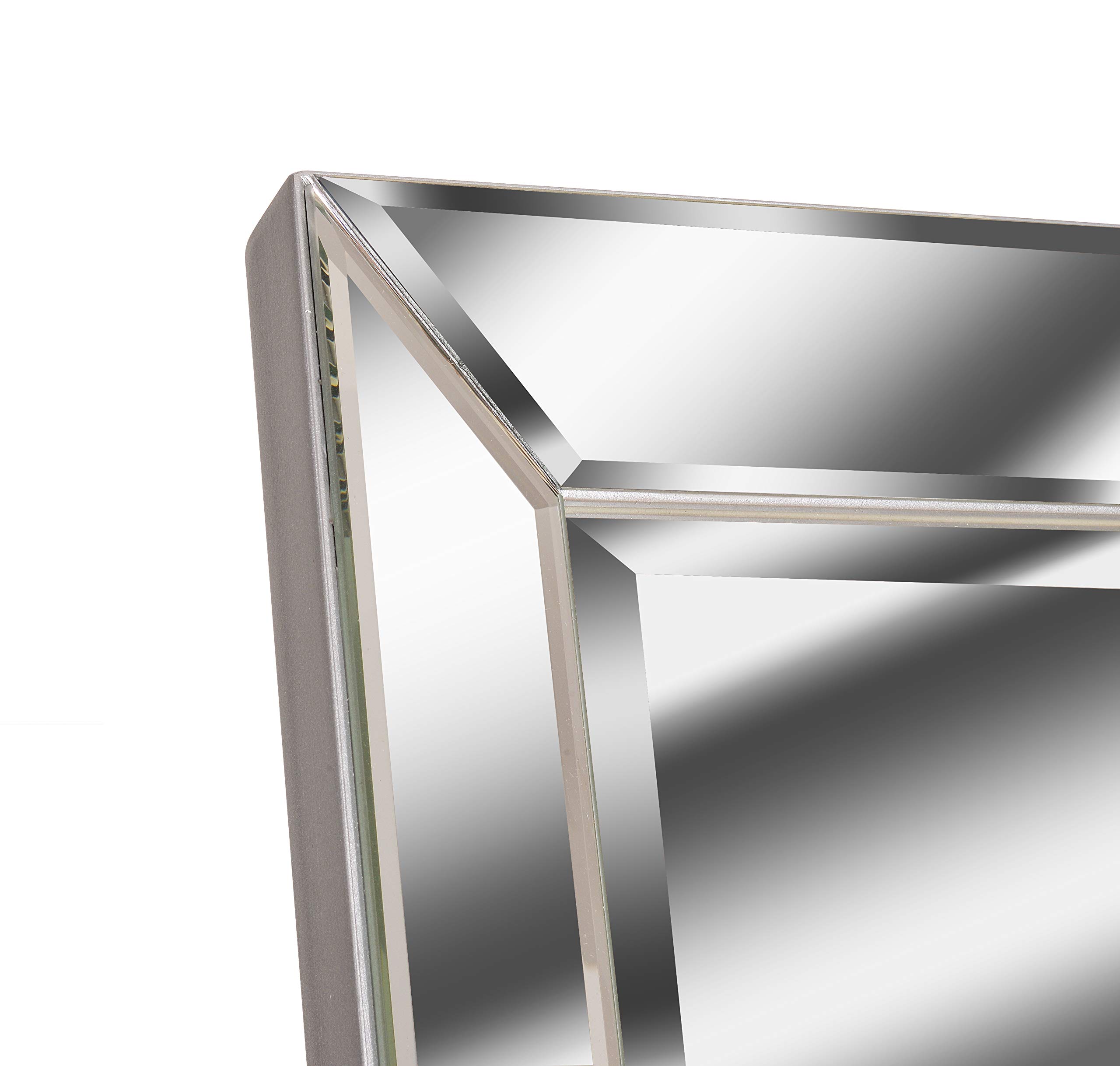 Kenroy Home Modern Full-Length Stand Mirror with Beveled Silver Frame - 64