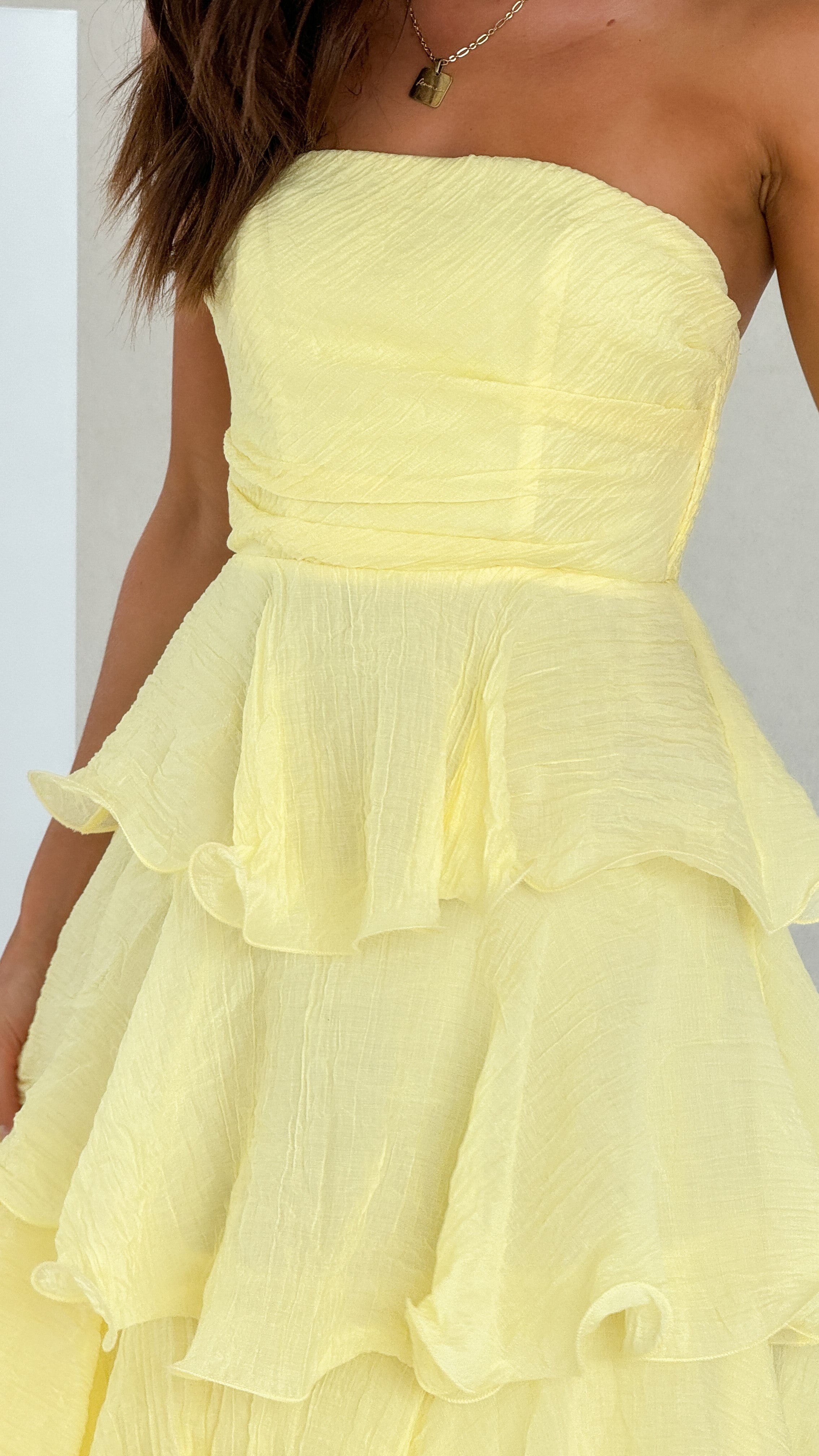 Lanica Women's Maxi Dress - Flowy Long Summer Dress in Yellow | Perfect for Beach, Vacation & Casual Wear