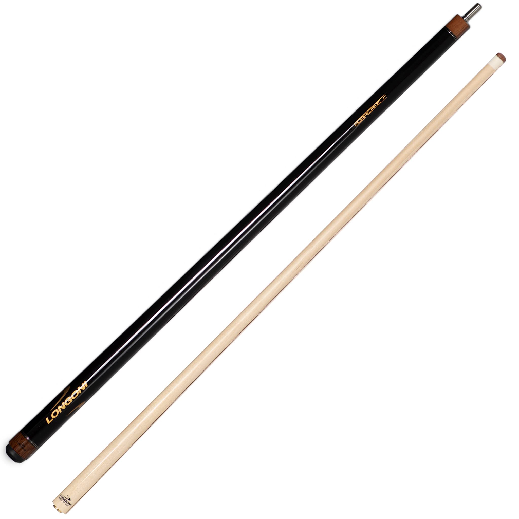 Longoni Hurricane 2 Pool Billiard Cue with Premium Maple Shaft & VP2 Joint - Professional Billiards Stick for Tournament Play & Home Game Rooms