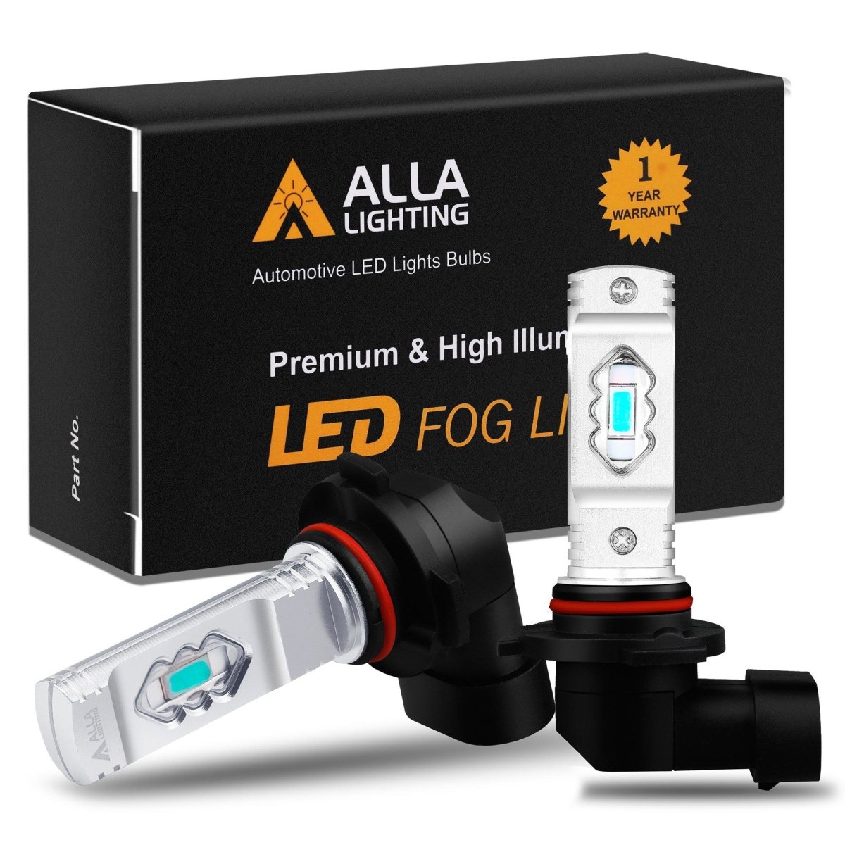HB4 9006 LED Fog Light Bulbs 12V - 6000K White/3000K Yellow/Red/8000K Blue - High Brightness Waterproof for Cars, Trucks, SUVs - Perfect for Night Driving, Off-Roading & Bad Weather Conditions