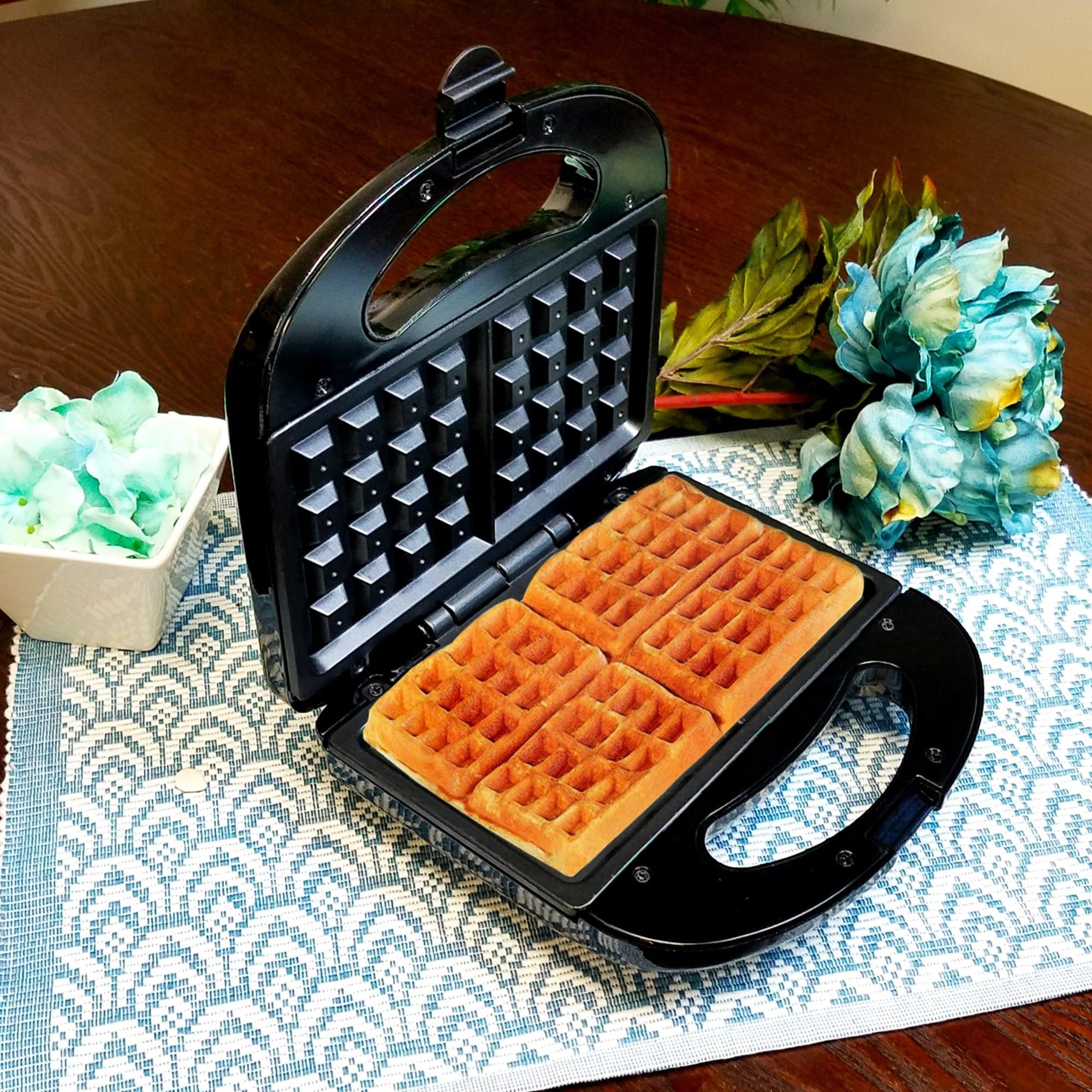 Better Chef Electric Waffle Maker - Non-Stick Surface, Compact Upright Storage, Preheat Indicator & Cord Storage | Perfect for Breakfast, Brunch & Family Gatherings