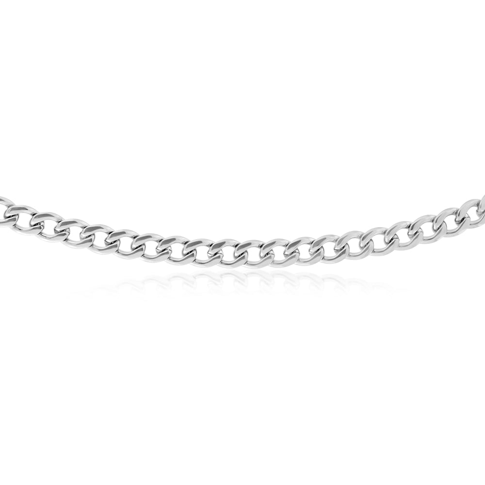 55cm Stainless Steel Curb Chain Necklace for Men & Women - Durable Fashion Jewelry for Everyday Wear, Gifts & Special Occasions