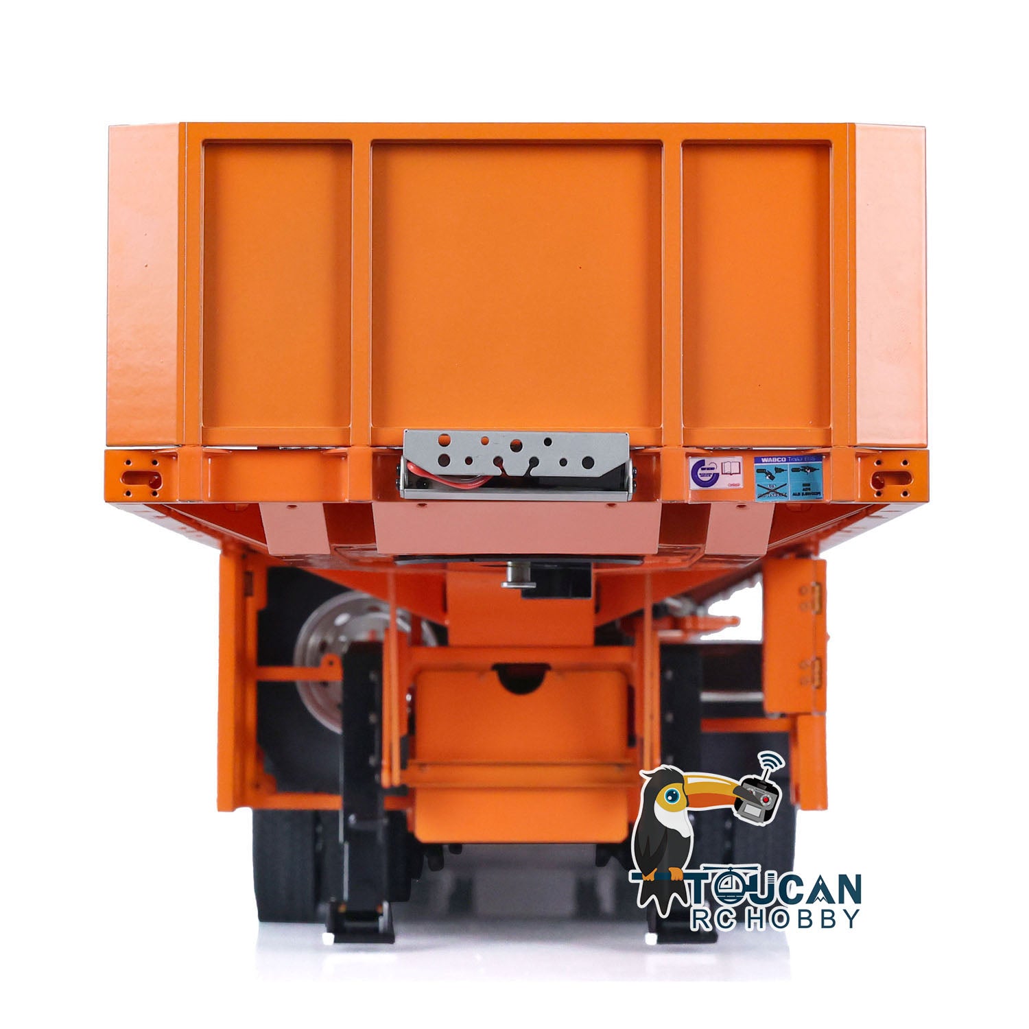 NOOXION 1/14 Scale 6 Axle Heavy Duty Metal Flatbed Trailer for RC Tractor Trucks - Compatible with Remote Control Electric Cars, Hobby Models & DIY Parts - Perfect for Hauling Simulation, Construction Play & RC Car Shows
