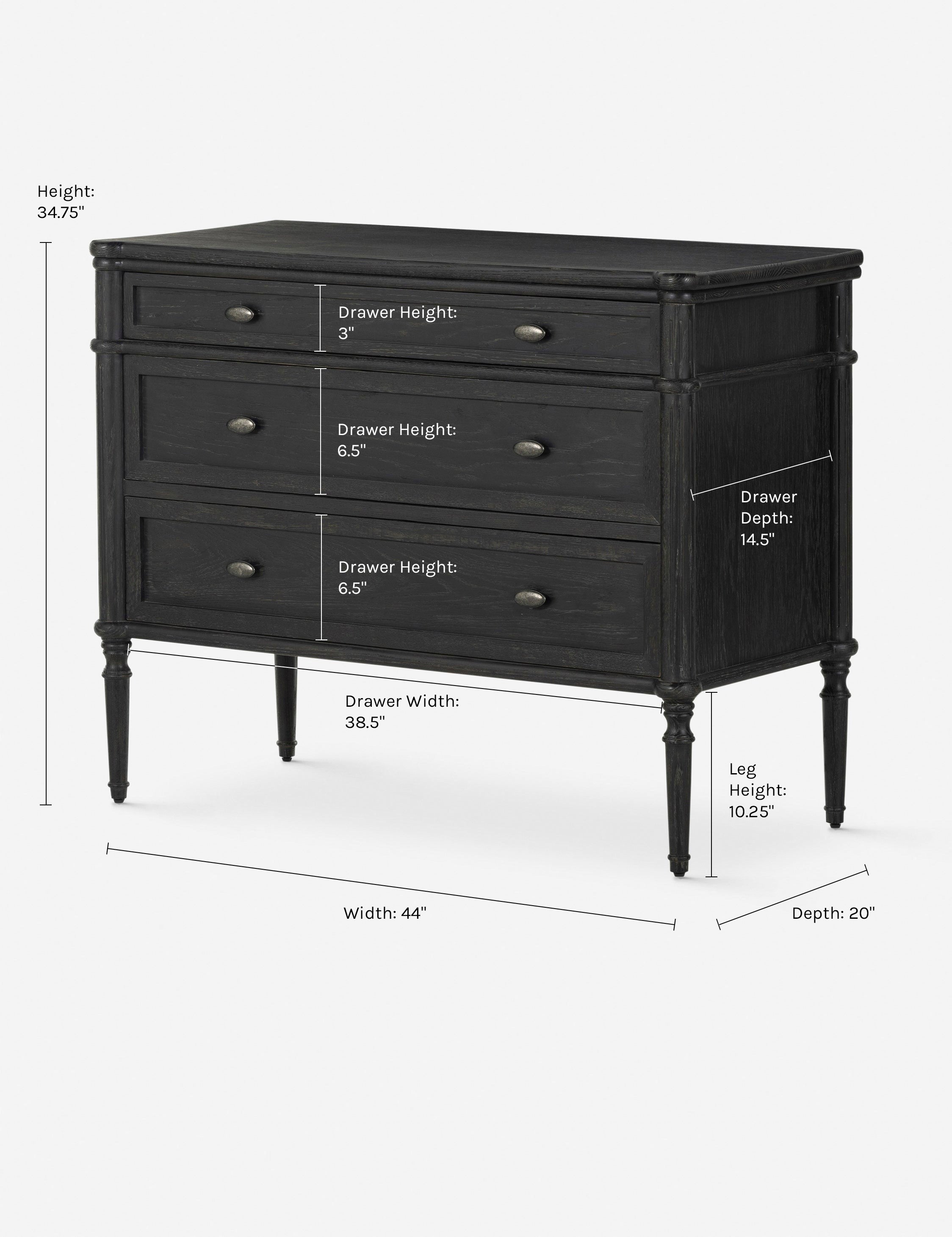 Delancey 3 Drawer Dresser - Modern Wooden Chest of Drawers for Bedroom & Closet Storage | Organize Clothes, Accessories & More