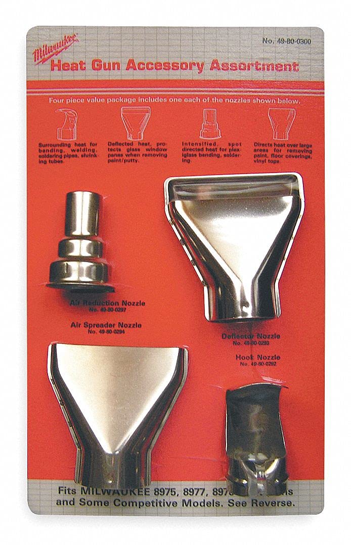 Milwaukee Heat Accessory Kit - 49-80-0300 (2-Pack) | Professional-Grade Heating Tools for HVAC, Plumbing & Electrical Work | Durable Construction for Heavy-Duty Use