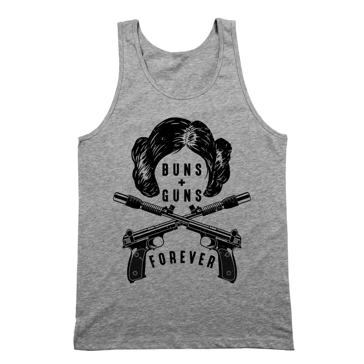 Buns Guns Forever Tank Top for Women - Soft & Comfortable Workout Shirt - Gym, Running, Yoga, Casual Wear