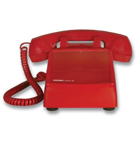 NEW Hotline Desk Phone - Red (Installation Equipment Included) | Perfect for Office, Home, or Business Use