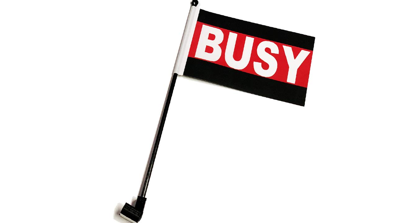 Busy Desk Flag Up/Down Flip Clip Pomodoro Status Alert for Office - Perfect for Focus Time Management, Meetings & Productivity Tracking in Workspaces