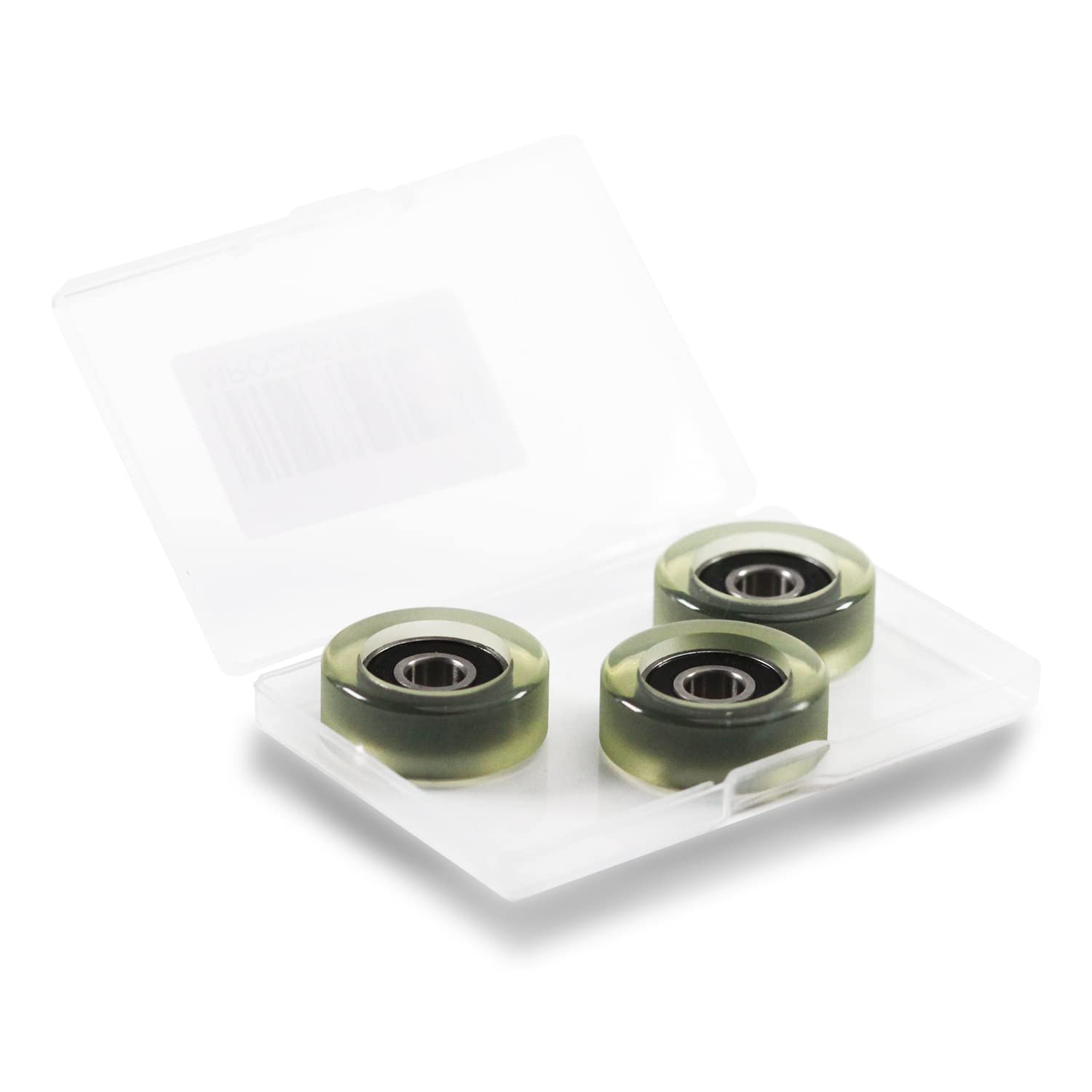 MroMax 8x32x12mm Sliding Shower Door Roller with 608RS Bearing - PU Conveyor Wheel for Furniture, Hardware & Mobile Doors (3Pcs) - Perfect for Smooth Sliding Glass Doors, Cabinet Tracks & Industrial Applications