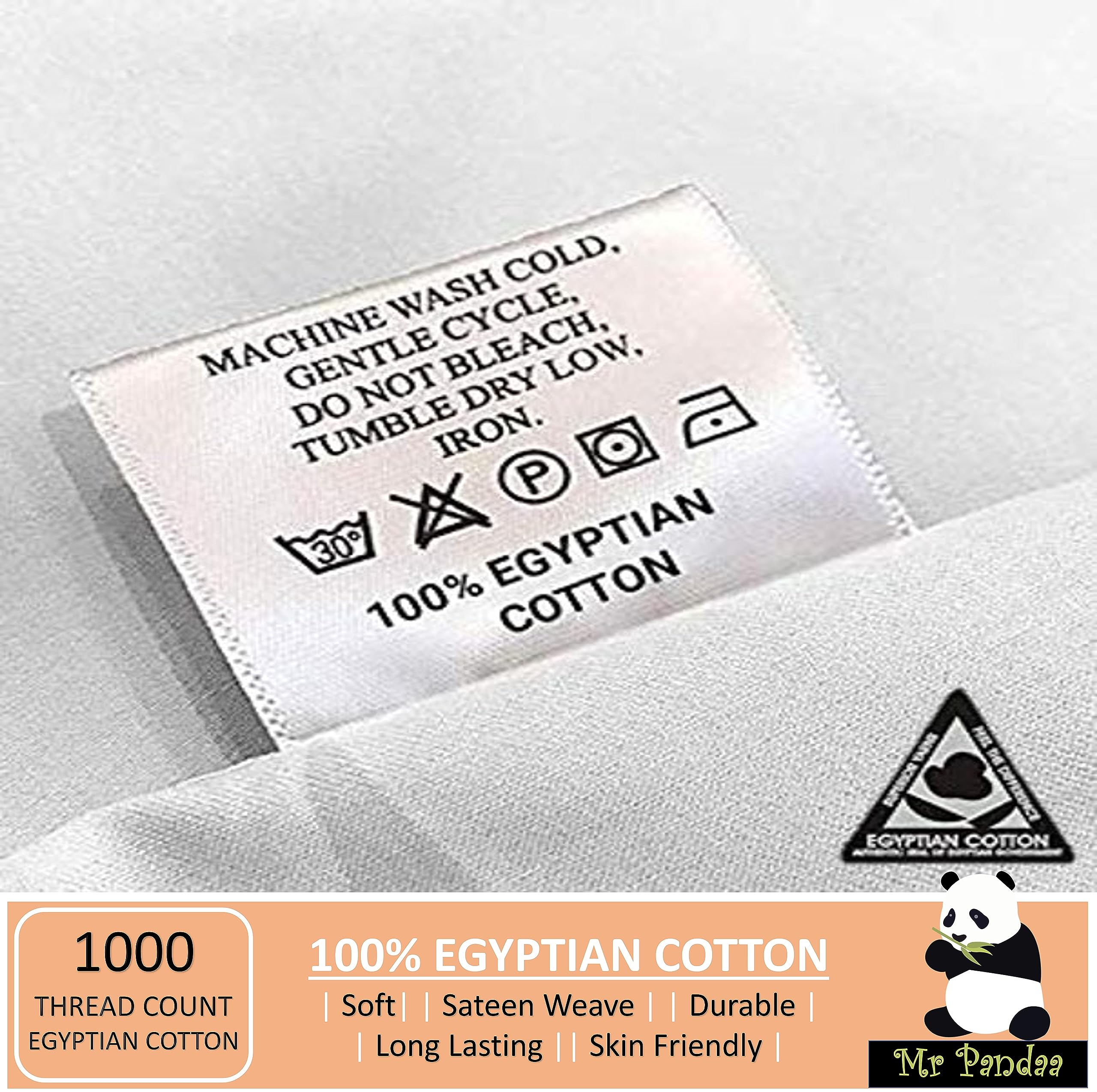 Premium Twin Size Sheet Set - 1000 Thread Count 100% Egyptian Cotton, 15