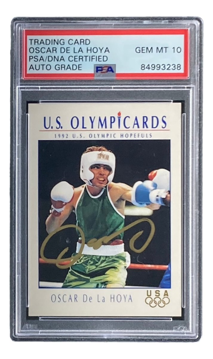 Oscar De La Renta Signed 1992 Impel Olympicards #23 Rookie Card PSA/DNA Gem Mint 10 - Authentic Autographed Collectible for Sports Memorabilia & Boxing Fans