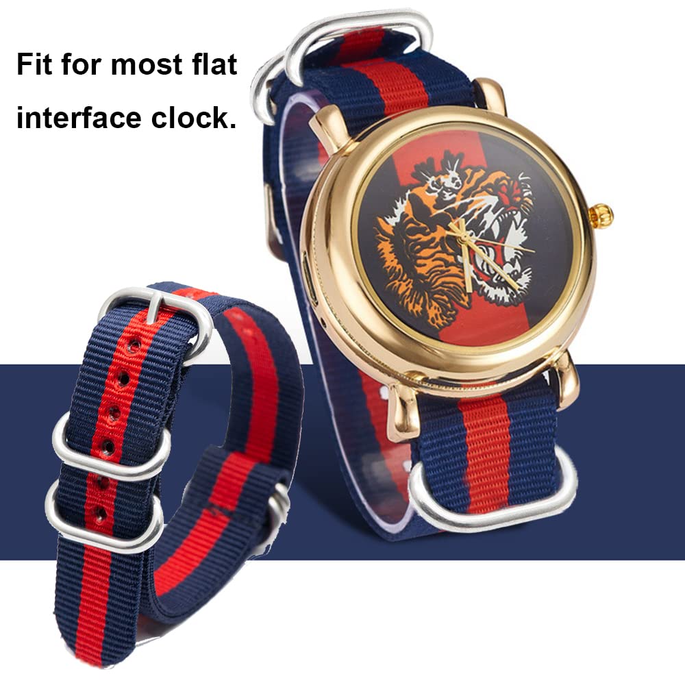 Durable Nylon Watch Strap Replacement - Adjustable 20mm Watch Band for Men & Women - Perfect for Outdoor, Sports & Everyday Wear