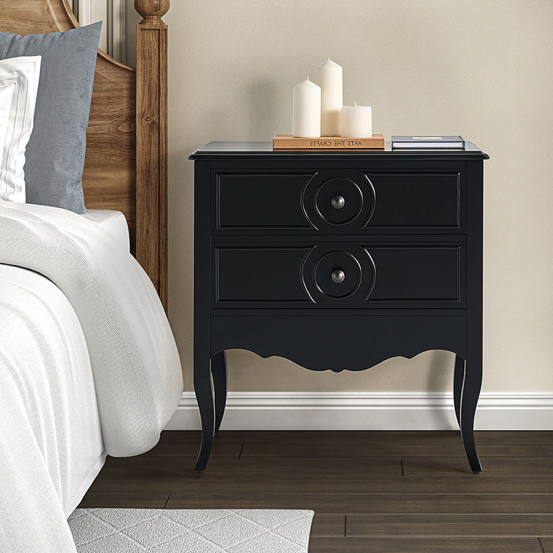 Thelma 3-Drawer Nightstand with USB Charging Ports & Built-In Outlets - Modern Bedside Table for Bedroom, Living Room, or Office - Optional Types Available