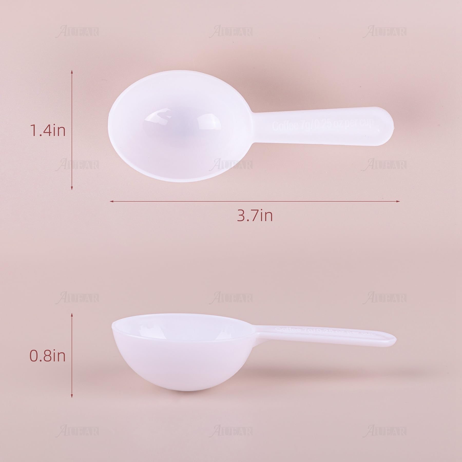 AUEAR 5-Pack White Plastic Tablespoon Coffee Scoop - Perfect for Measuring Coffee, Fruit Powder, Seeds & Spices | Ideal for Kitchen, Baking & Coffee Brewing