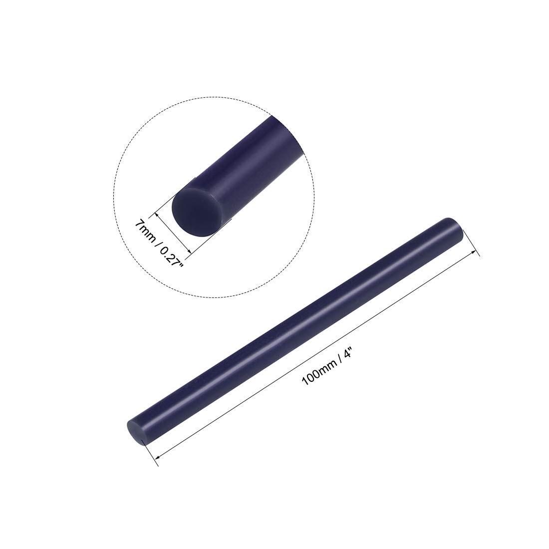 uxcell Mini Hot Glue Sticks for Glue Gun - 0.27 x 4 Inch Dark Blue Adhesive (6 Pack) - Perfect for DIY Crafts, Home Repairs & School Projects