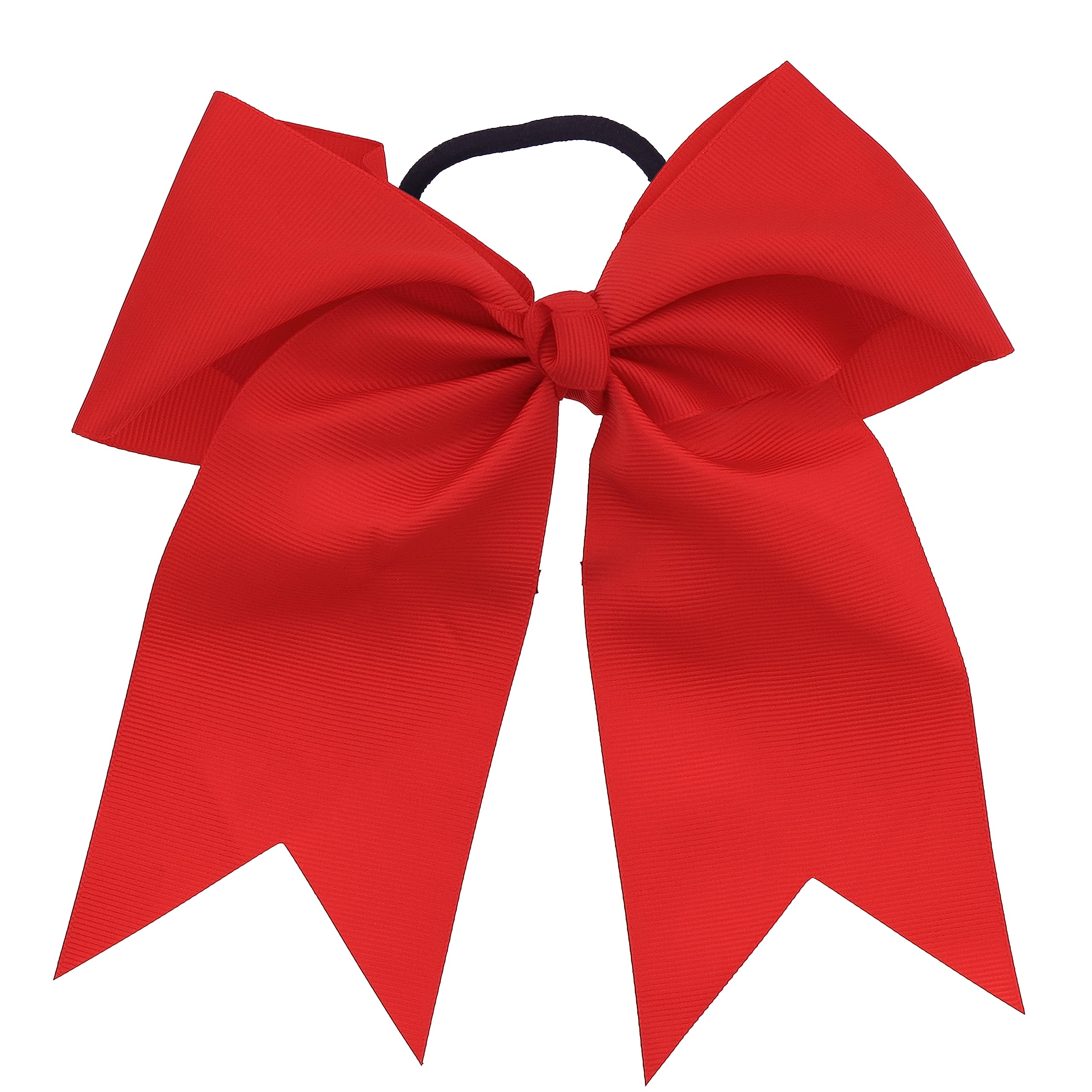 Large Hair Bow for Girls with Attached Tails - Red | Perfect for Birthday Parties, School Events, and Dance Performances