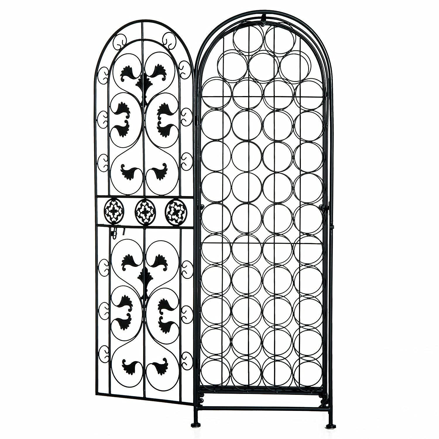 GXP Freestanding Wine Rack - 45 Bottle Metal Storage Cabinet for Home Bar | Wine Display & Organizer for Dining Room, Kitchen, or Basement