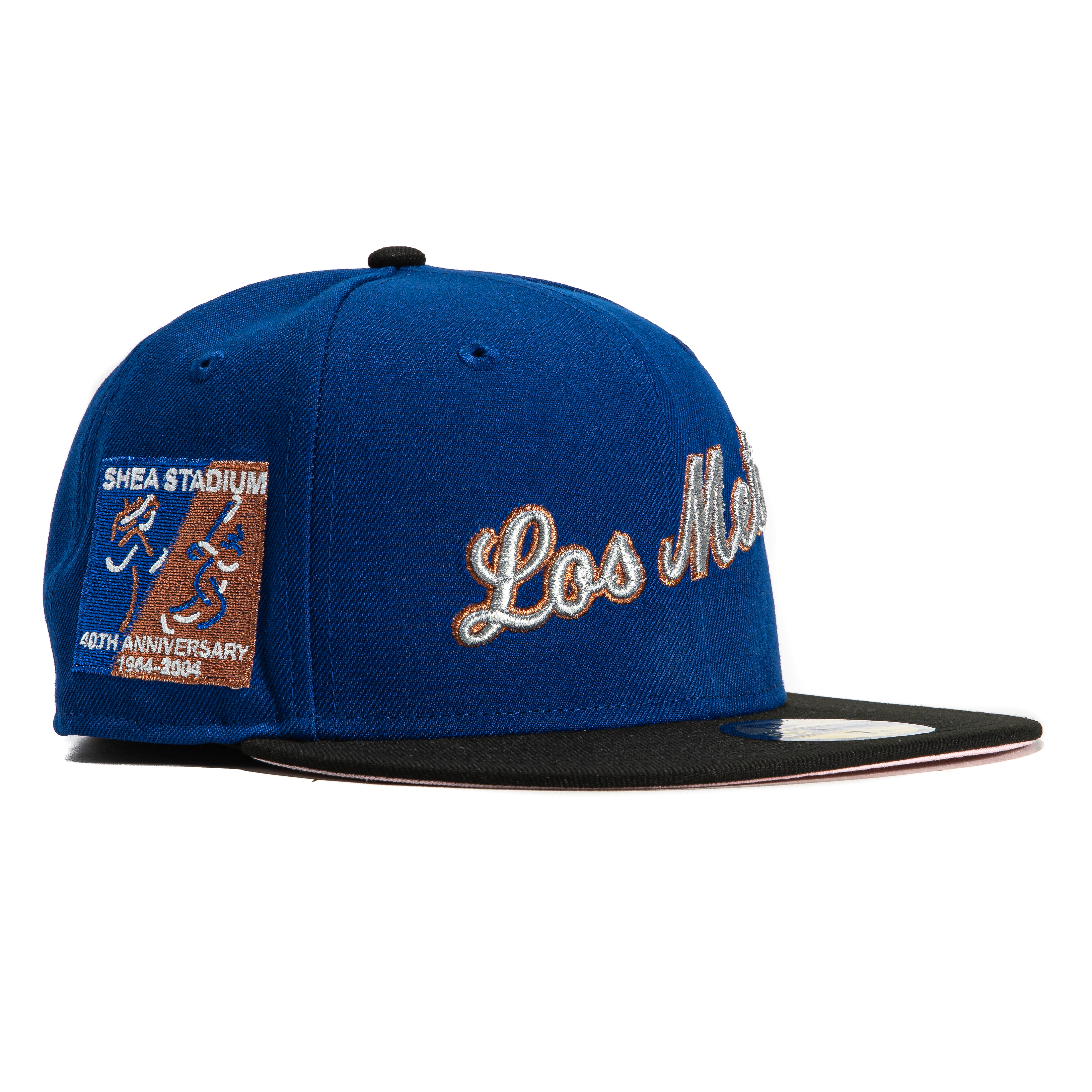 New Era 59Fifty New York Mets 40th Anniversary Stadium Patch Los Mets Baseball Cap - Royal & Black - Official MLB Licensed Hat for Men, Women & Fans - Perfect for Baseball Games, Streetwear & Sports Fashion