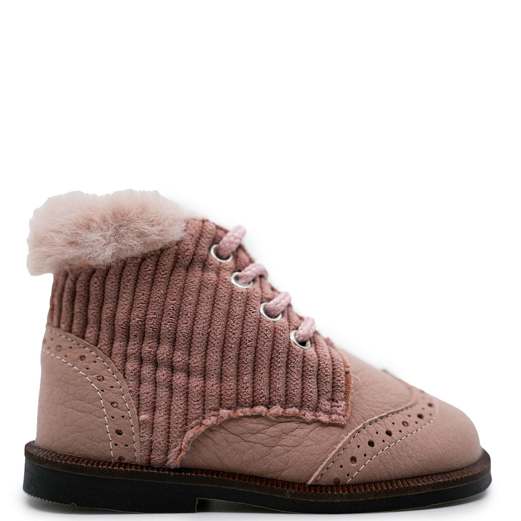 Andanines Rose Fur Baby Booties - Soft Warm Winter Booties for Infants & Toddlers - Perfect for Indoor & Outdoor Use, Holiday Gifts, Photo Shoots & Cold Weather Protection