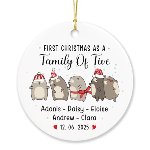 First Christmas as a Family of Five Ornament