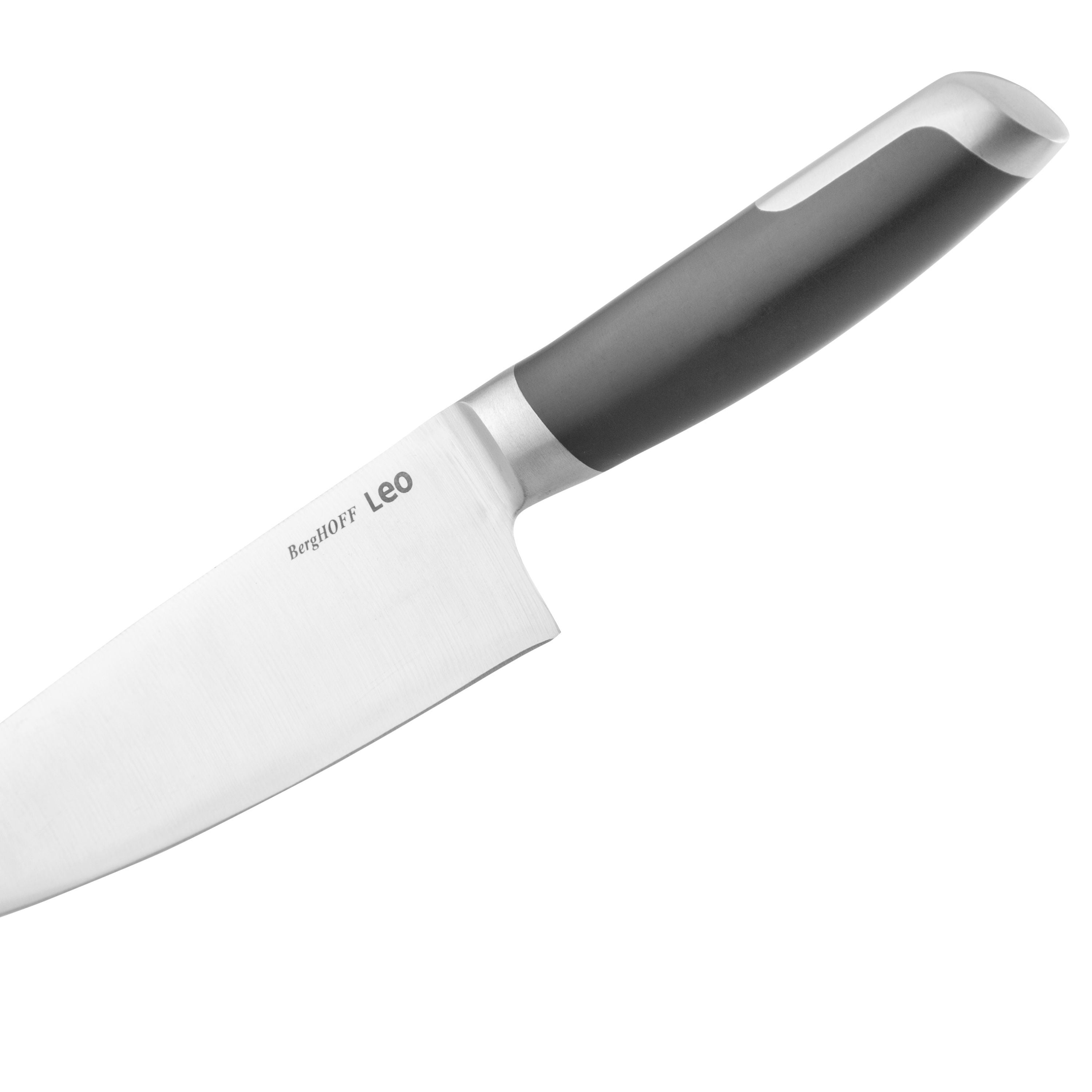 BergHOFF Leo 8-Inch Chef's Knife - Premium Graphite Stainless Steel Kitchen Knife for Professional Cooking, Slicing & Dicing - Perfect for Home Chefs & Culinary Enthusiasts