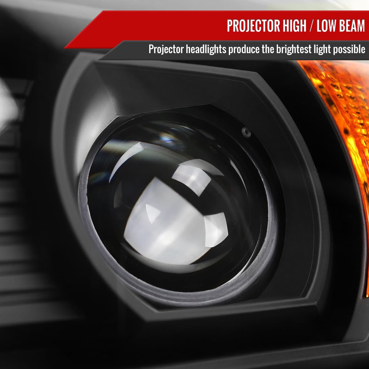 2014-2019 Chevy Silverado 1500 LED Projector Headlights with DRL - Black Housing - High Performance Replacement Headlamps for Night Driving & Off-Road Use