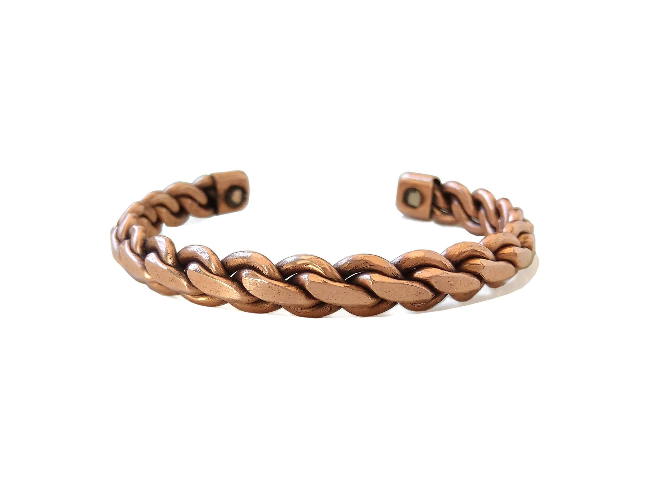 Pure Copper Bracelets for Men & Women - Handmade Cuff Kada Bangles for Wellness & Style - Perfect for Yoga, Meditation & Fashion Accessories