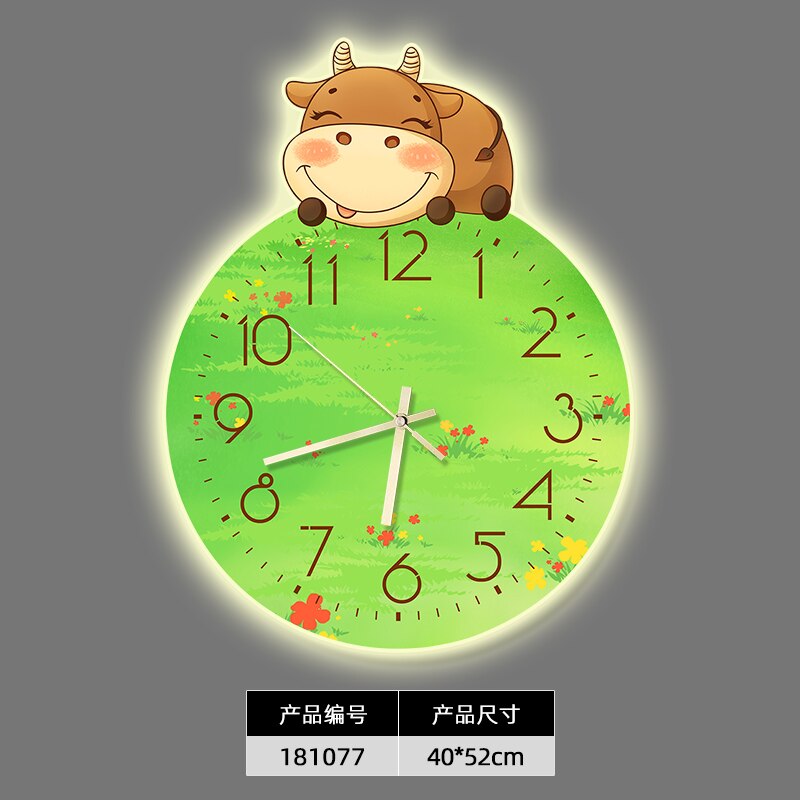 Cute Cartoon Wall Clock for Kids Room - Silent Non-Ticking Battery Operated, Perfect for Nursery, Playroom, and Classroom Decor