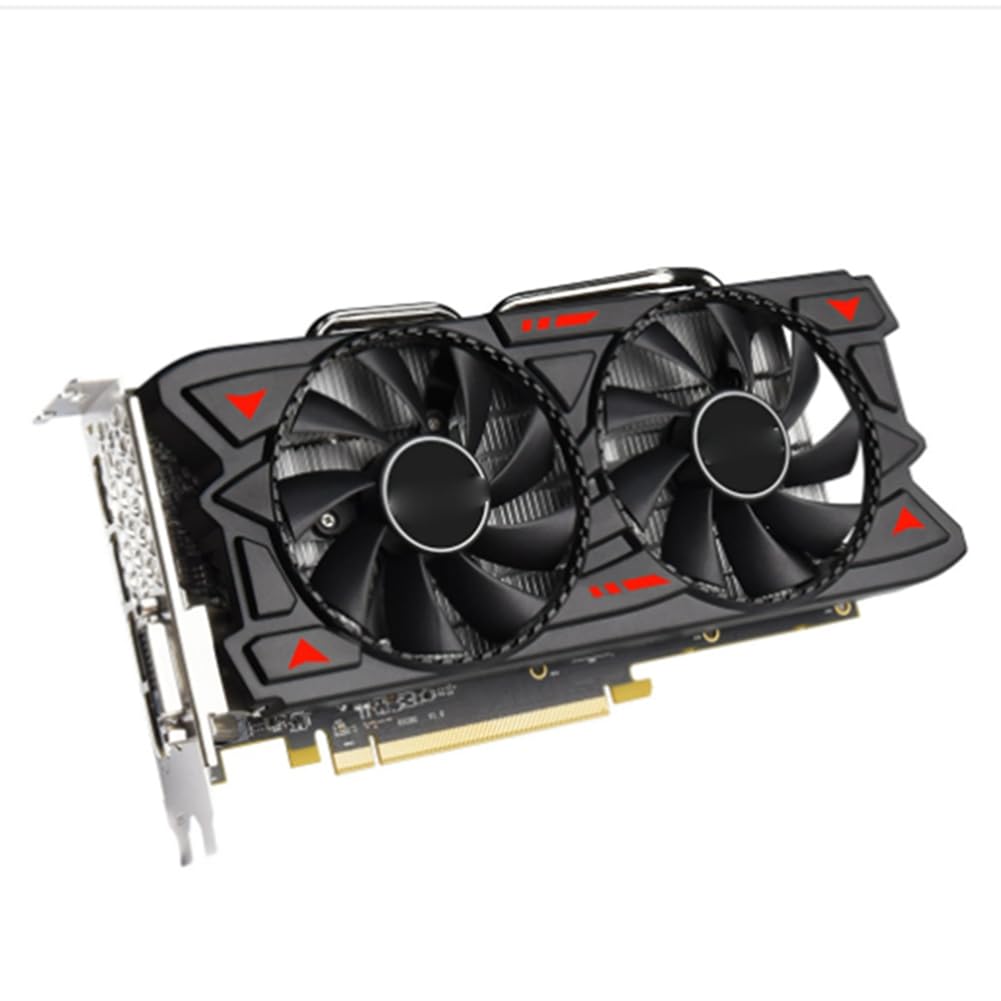 Komdndht RX580 8G GDDR5 Gaming Graphics Card - Dual Fan Cooling, 7000MHz, 256-bit, 4K Ready - Perfect for PC Gaming, VR, Video Editing & Cryptocurrency Mining