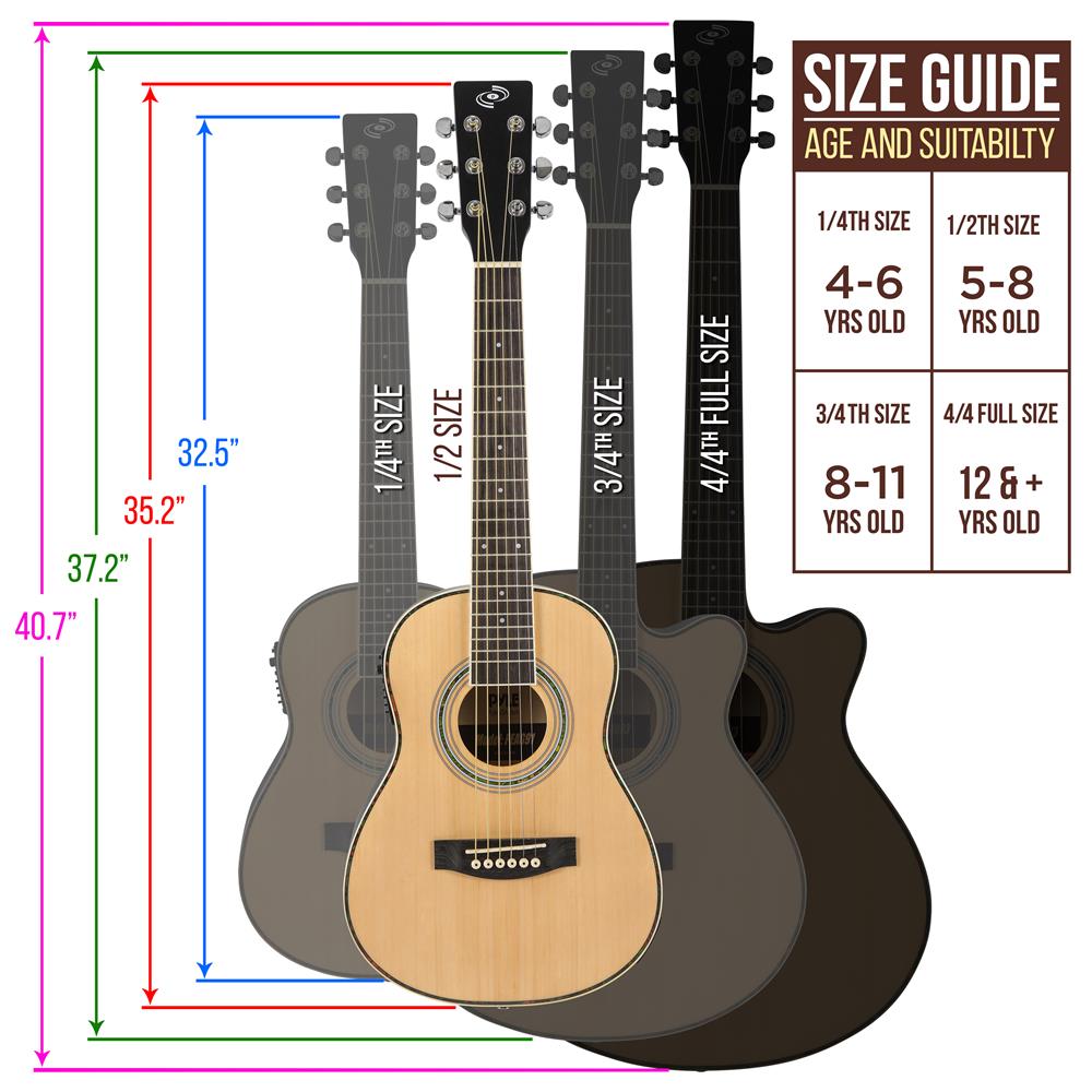 Professional Electric Acoustic Guitar Kit with Built-in Tuner & Case - Perfect for Beginners, Performances & Home Recording Studios