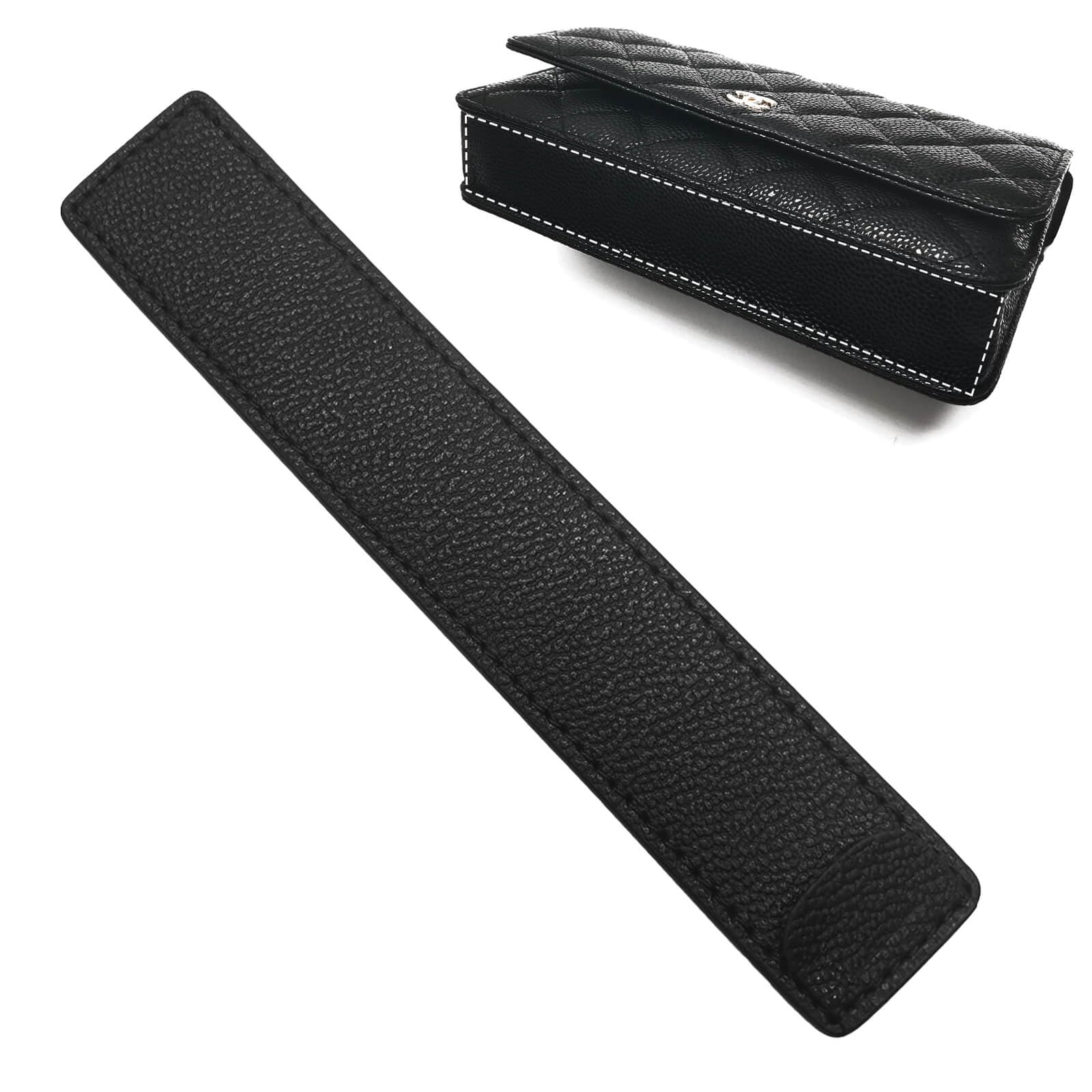 Premium Leather Bag Base Shaper Insert for WOC, Wallet on Chain & Handbags - Black - Protects & Maintains Shape - Perfect for Daily Use, Travel & Special Occasions