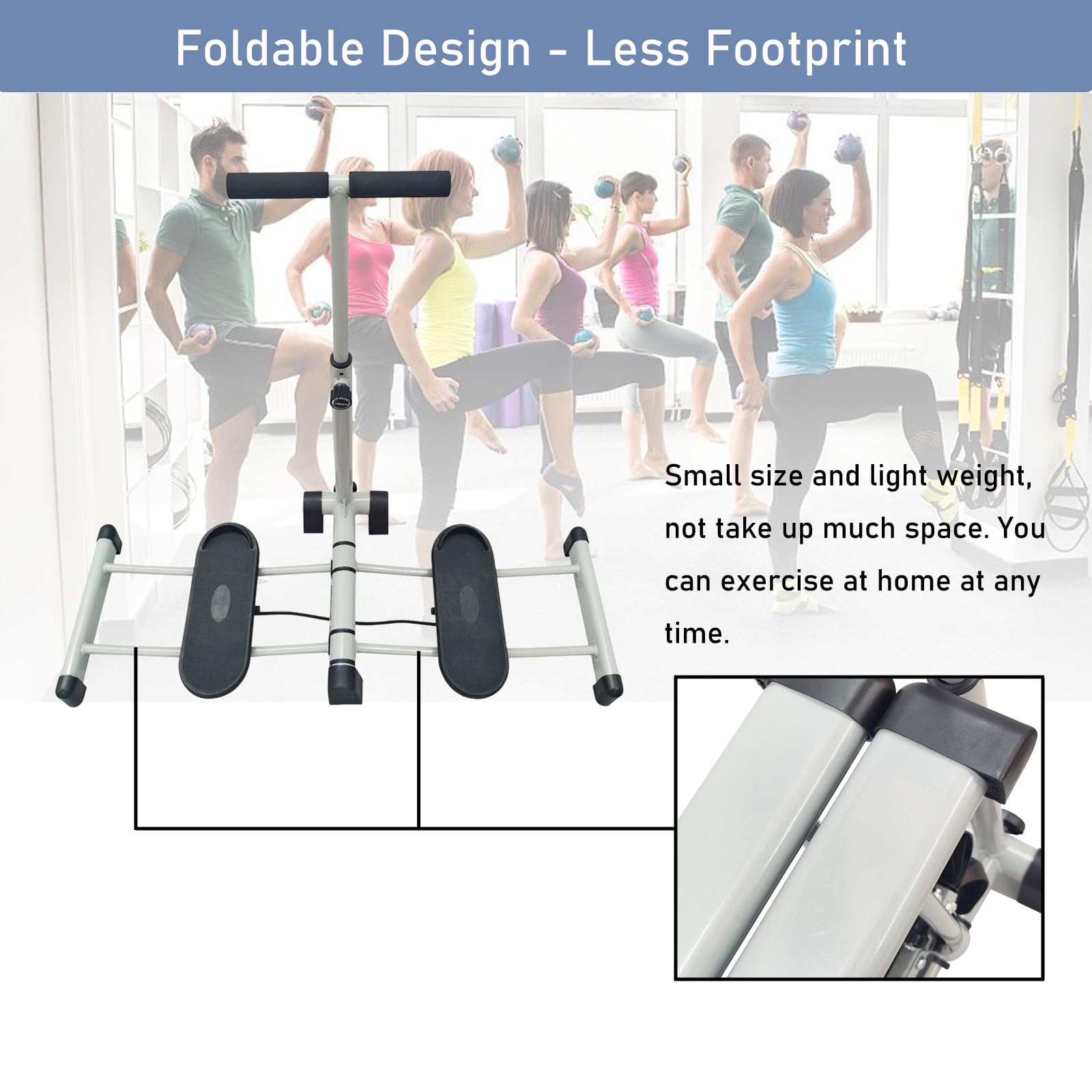 INTSUPERMAI Foldable Leg Exercise Machine - Leg Trainer & Cardio Stepper for Home Workouts | Portable Ski Exercise Equipment for Fitness & Toning | Perfect for Small Spaces & Indoor Training