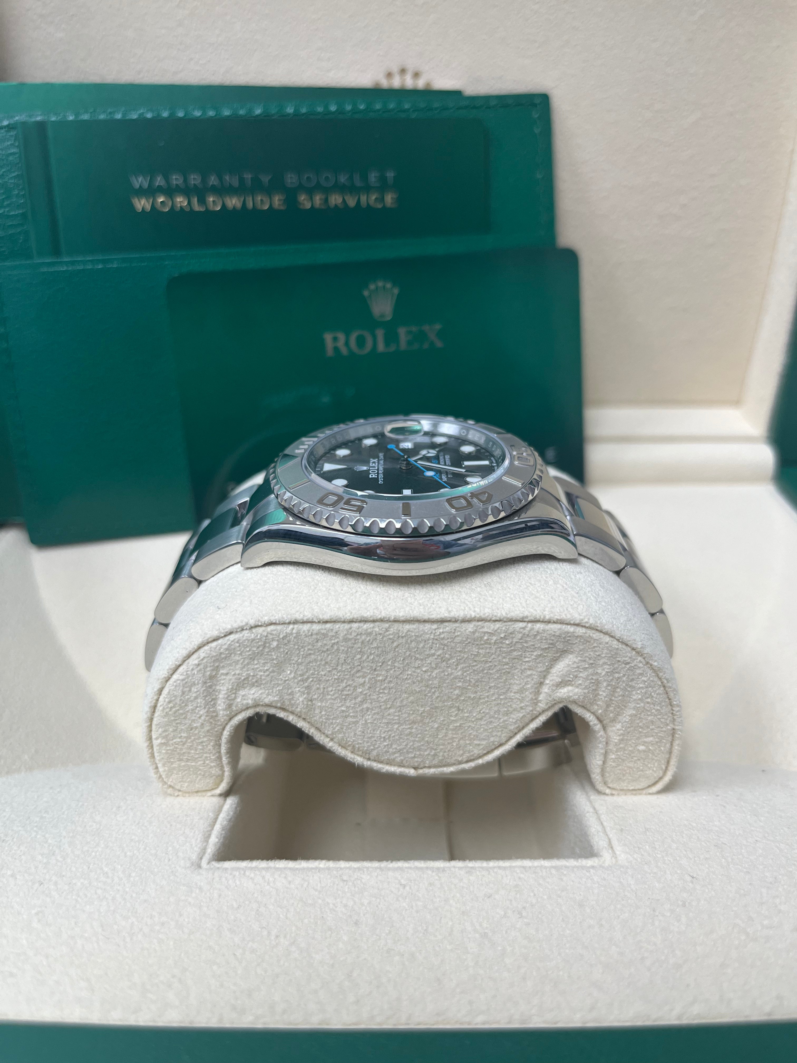 Rolex Yacht Master 40mm Platinum & Stainless Steel Watch - Dark Rhodium Dial (Ref# 126622) | Luxury Men's Diving Watch for Sailing, Yachting & Special Occasions