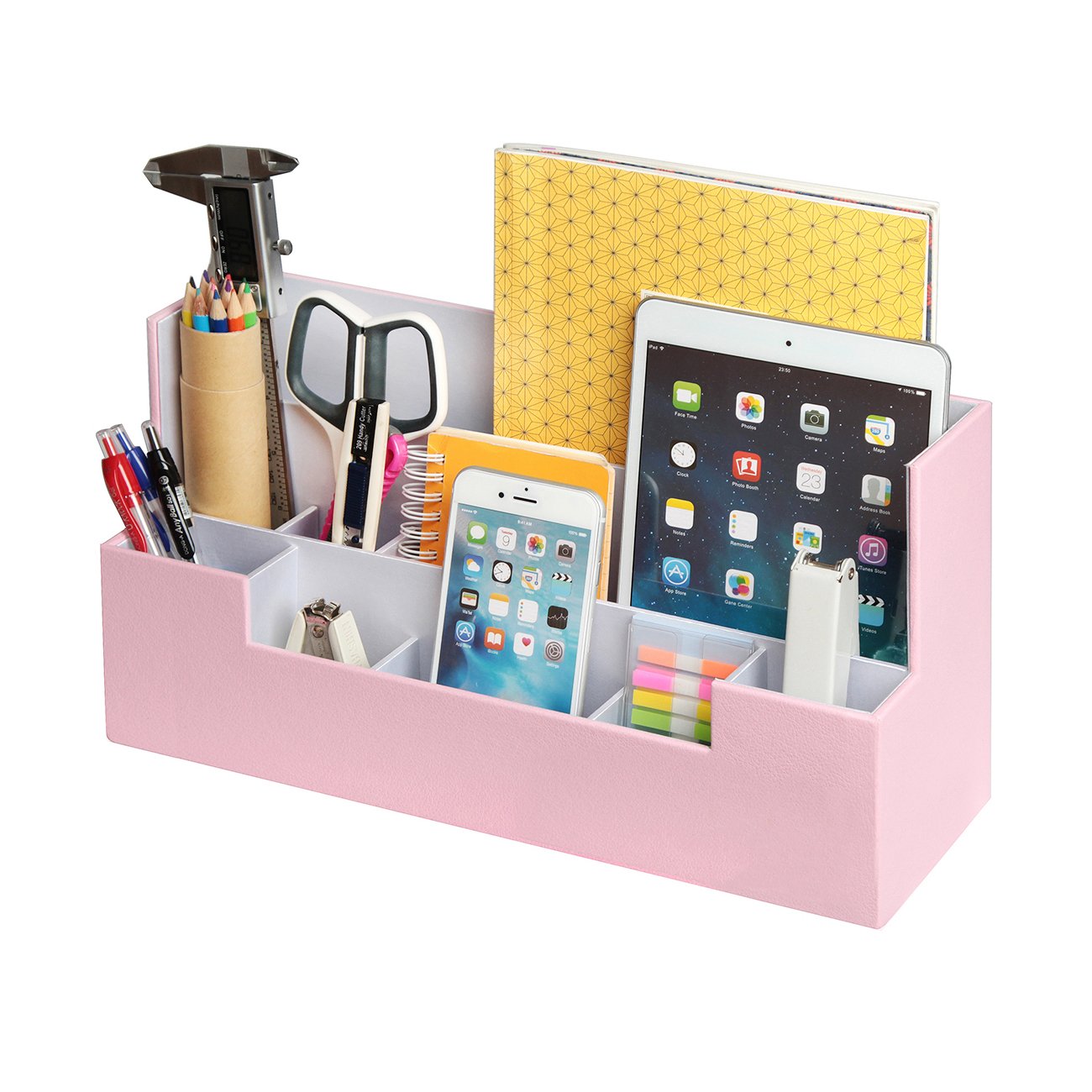 JackCubeDesign Pink Desk Organizer Caddy - Stylish Pen & Pencil Holder for Office, Home, School & Workspace | Perfect Desktop Organization Accessory for Productivity & Decor (Model MK268D) | Ideal for Home Office, Classroom & Professional Workspaces