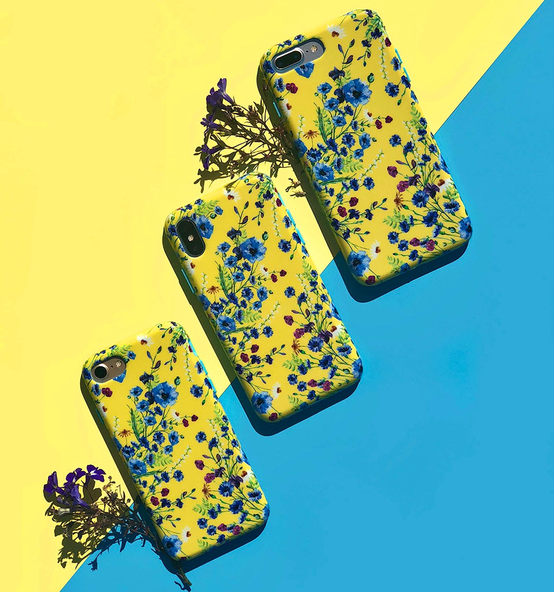 Yellow Wildflowers iPhone Case - Durable Floral Phone Cover for iPhone 13/14/15 Pro Max - Perfect for Outdoor Adventures & Nature Lovers