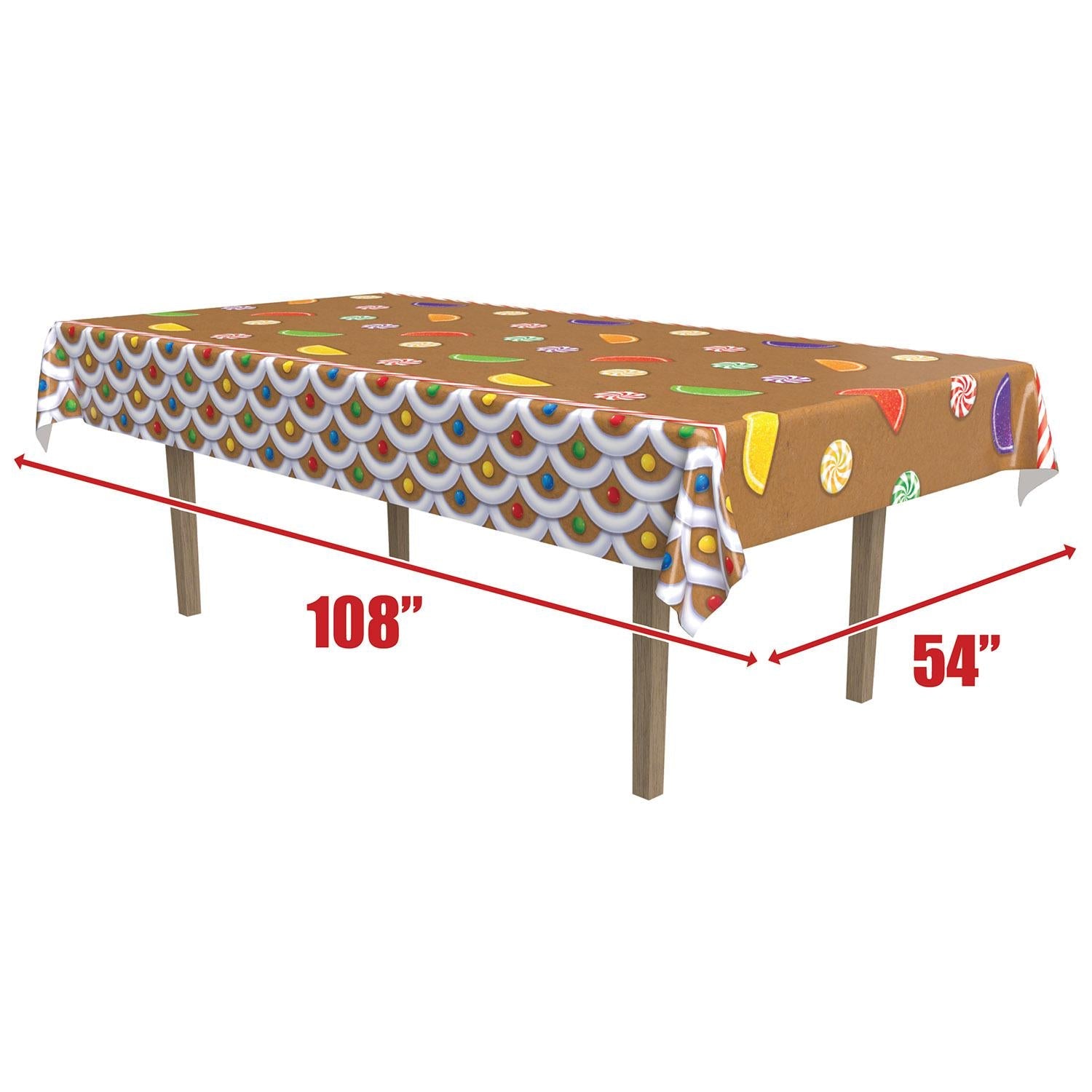 12 Pack Beistle Christmas Gingerbread House Table Cover - Holiday Party Decorations for Festive Gatherings, Family Dinners & Christmas Celebrations