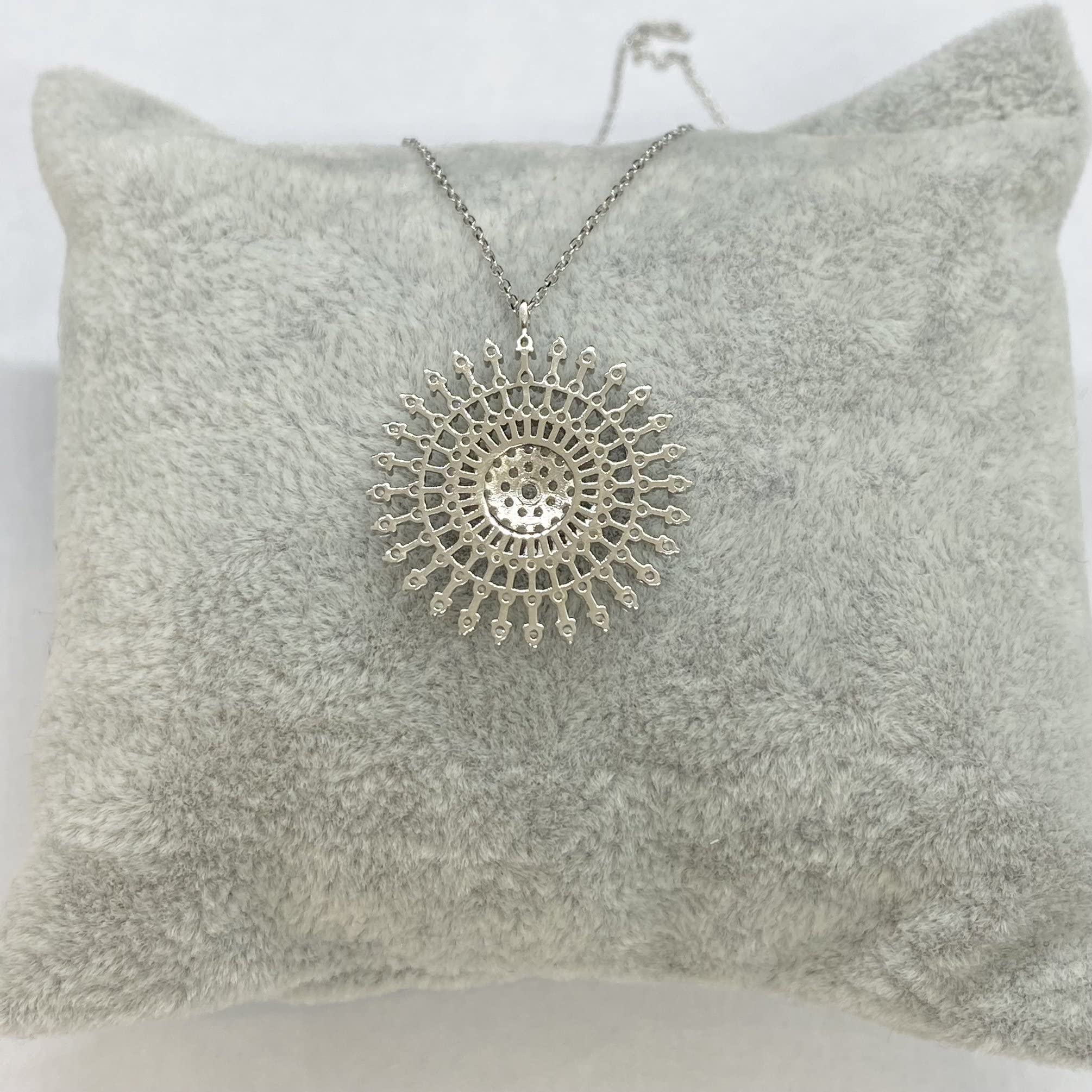 925K Sterling Silver Sun Necklace for Women - CZ Pendant, Dainty Jewelry Gift for Birthday & Christmas | Everyday Wear