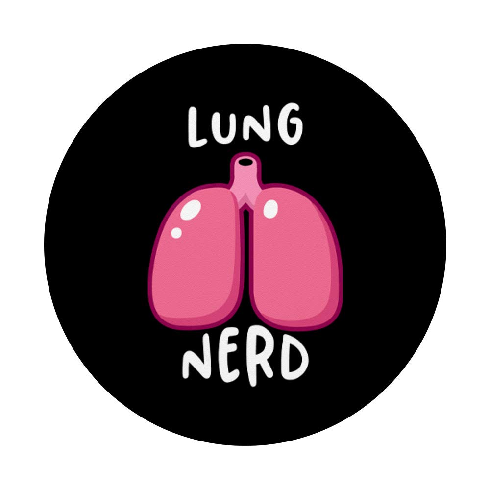 Pink Lungs PopGrip - Swappable Phone Grip for Respiratory Therapists | Lung Nerd Gift for Medical Professionals | Perfect for Healthcare Workers, Nurses & Students