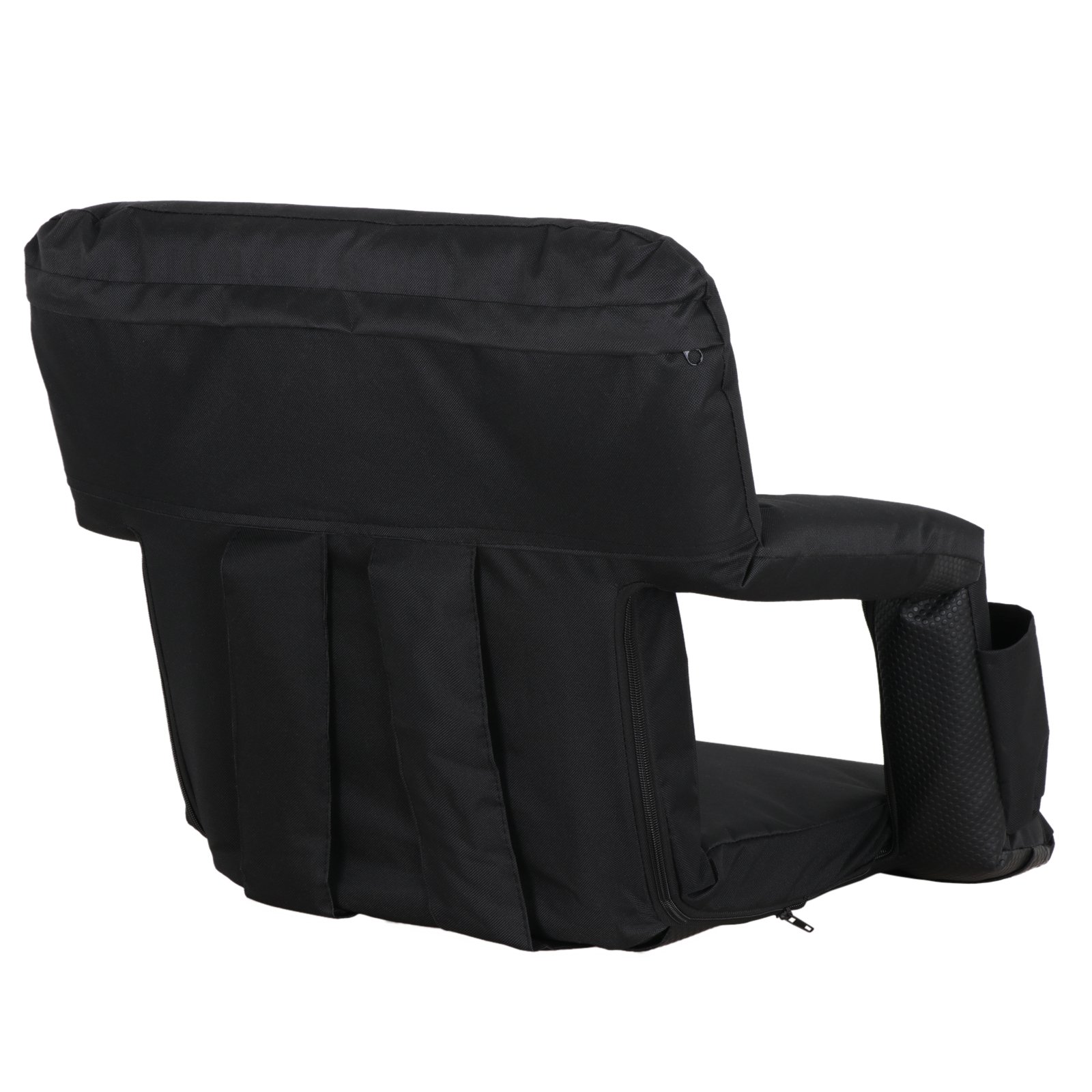 Smartxchoices 2 Pack Stadium Seat Chair - 5 Adjustable Reclining Positions, Padded Back Support & Armrests with Storage Pocket - Portable Folding Bleacher Seats with Shoulder Straps - Perfect for Sports Games, Concerts & Outdoor Events (PVC Material)
