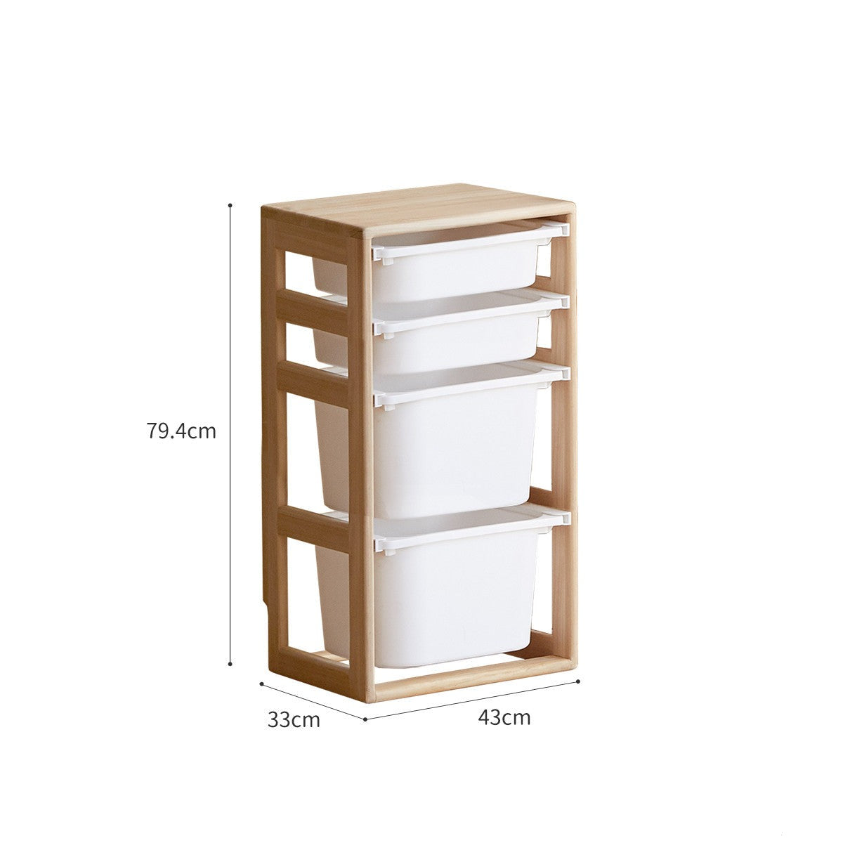 **Solid Wood Montessori Toy Storage Shelf for Kids - Organize Playroom, Nursery & Bedroom Toys - Eco-Friendly Poplar Wood Children's Bookshelf**