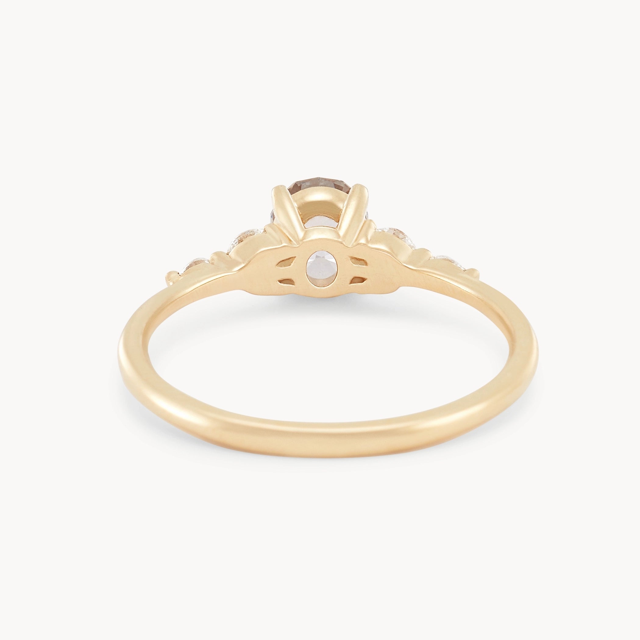 14K Yellow Gold Pink Sapphire Ring - Mystic Moonflower Unique Handmade Jewelry for Women, Perfect for Weddings, Anniversaries & Special Occasions