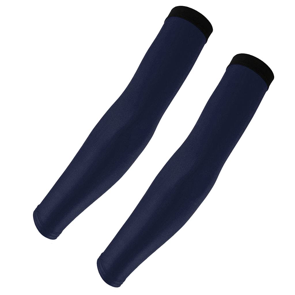 UV Protection Arm Sleeves for Cycling, Golf & Hiking - Breathable Sun Guard Cuff Covers (Navy, Large) - Perfect for Outdoor Sports & Summer Activities