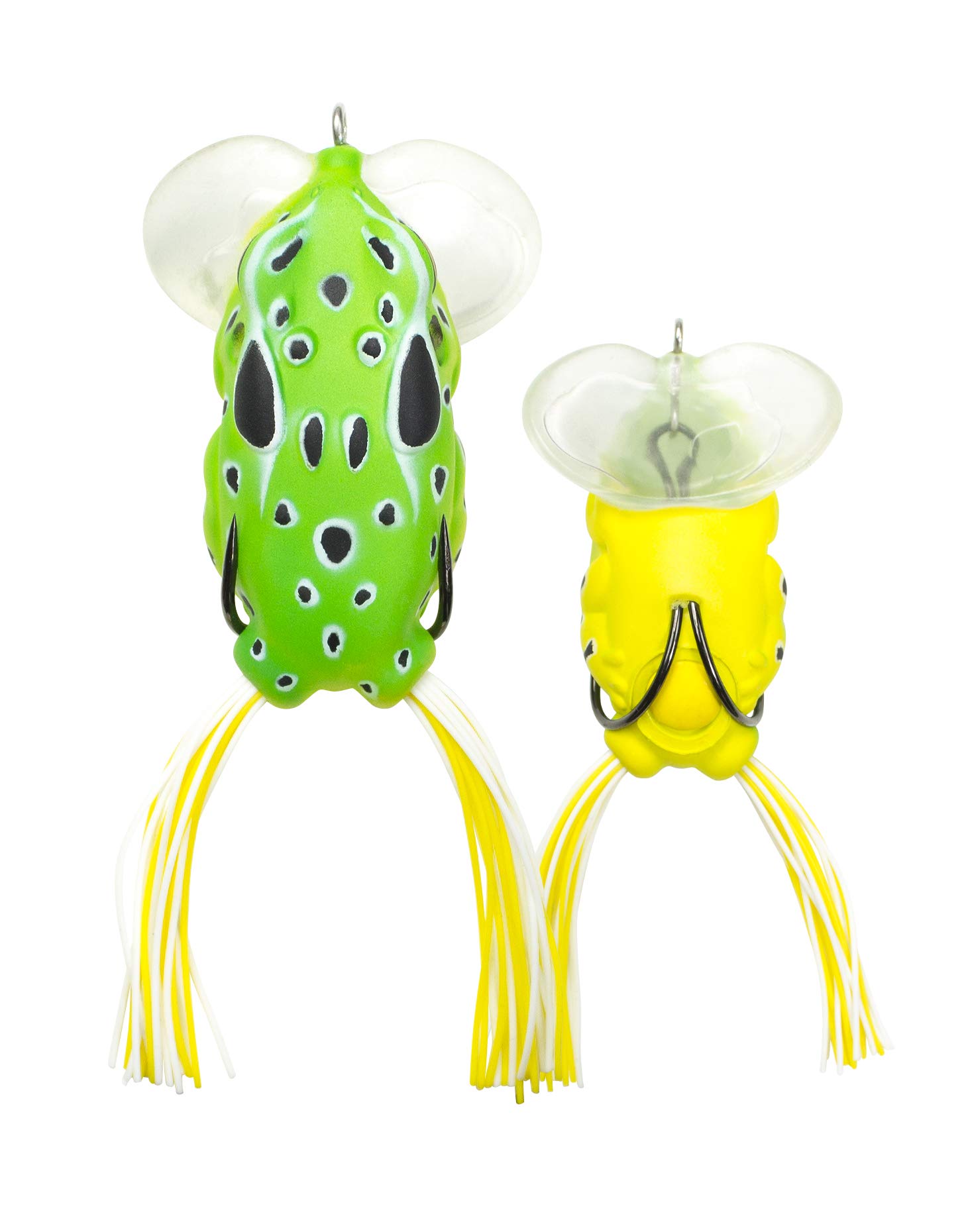 LUNKERHUNT Yappa Frog Lure - Topwater Bass Fishing Bait with Skirted Legs & Weedless Hooks | Soft Hollow Body Design for Bass, Pike & Freshwater Fishing | Perfect for Lily Pads, Weedy Areas & Shallow Water