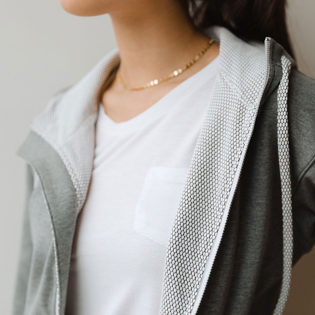 Alta Zip Up Hoodie for Men & Women | Heather Grey Fleece Pullover | Casual Wear, Gym & Outdoor Activities