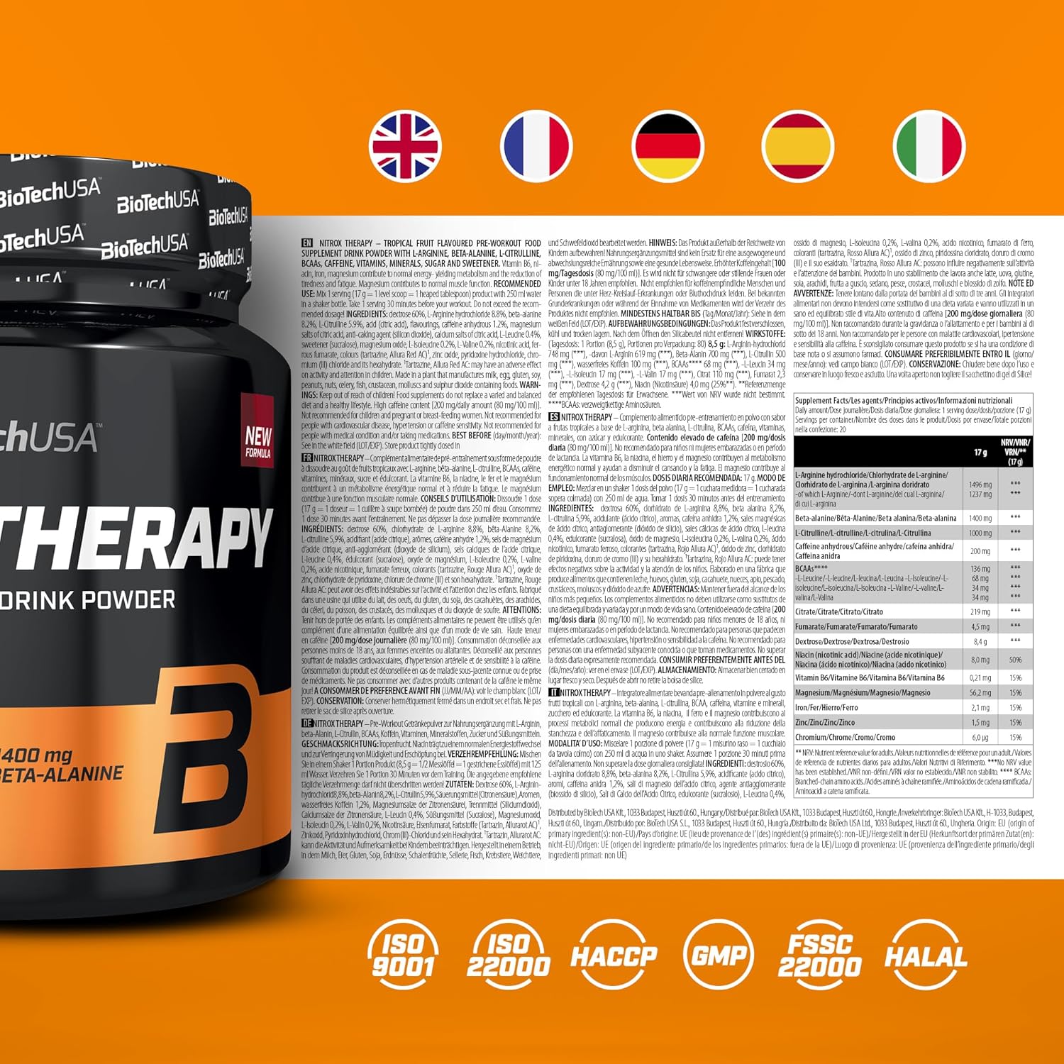 BioTech USA Nitrox Therapy Whey Protein Powder 340g - Premium Muscle Recovery & Growth Supplement for Athletes & Fitness Enthusiasts | Post-Workout & Gym Performance Booster